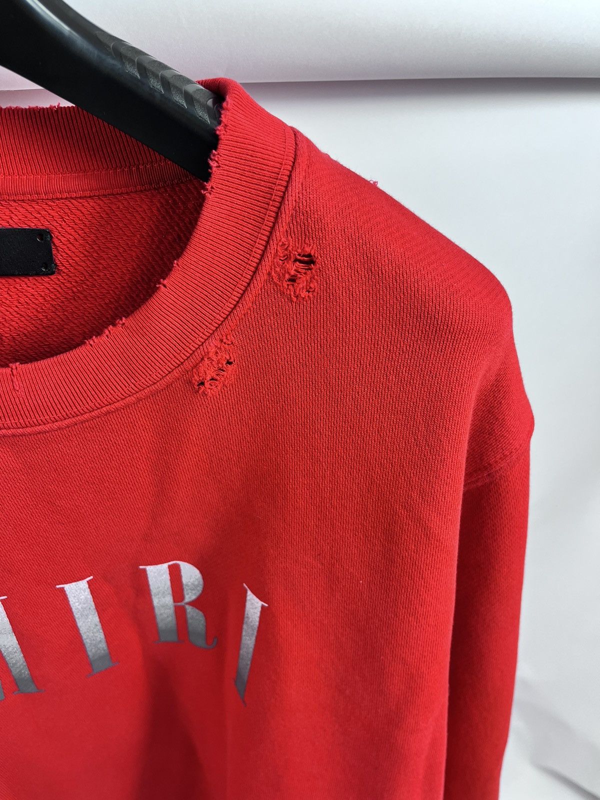 Amiri Oversized logo print distressed sweatshirt Size US L / EU 52-54 / 3 - 6 Thumbnail