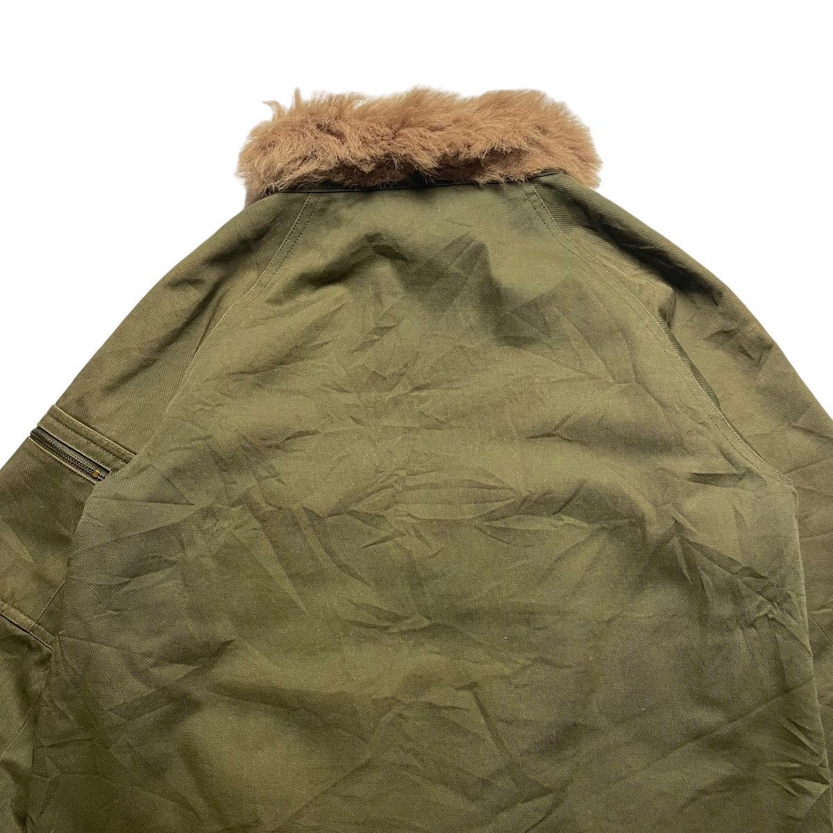 14th Addiction × Japanese Brand × Le Grande Bleu (L.G.B.) 🇯🇵 VINTAGE VERDURE FUR COLLAR BUTTON UP FULL ZIP JACKET Size US M / EU 48-50 / 2 - 12 Thumbnail