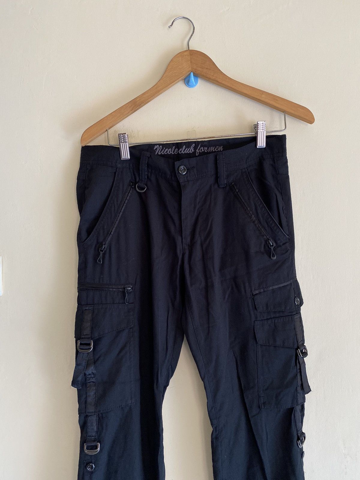 Nicole Club 🔥🔥 Rare Design Tactical Multi Pocket Black Cargo Army Size US 32 / EU 48 - 2 Thumbnail