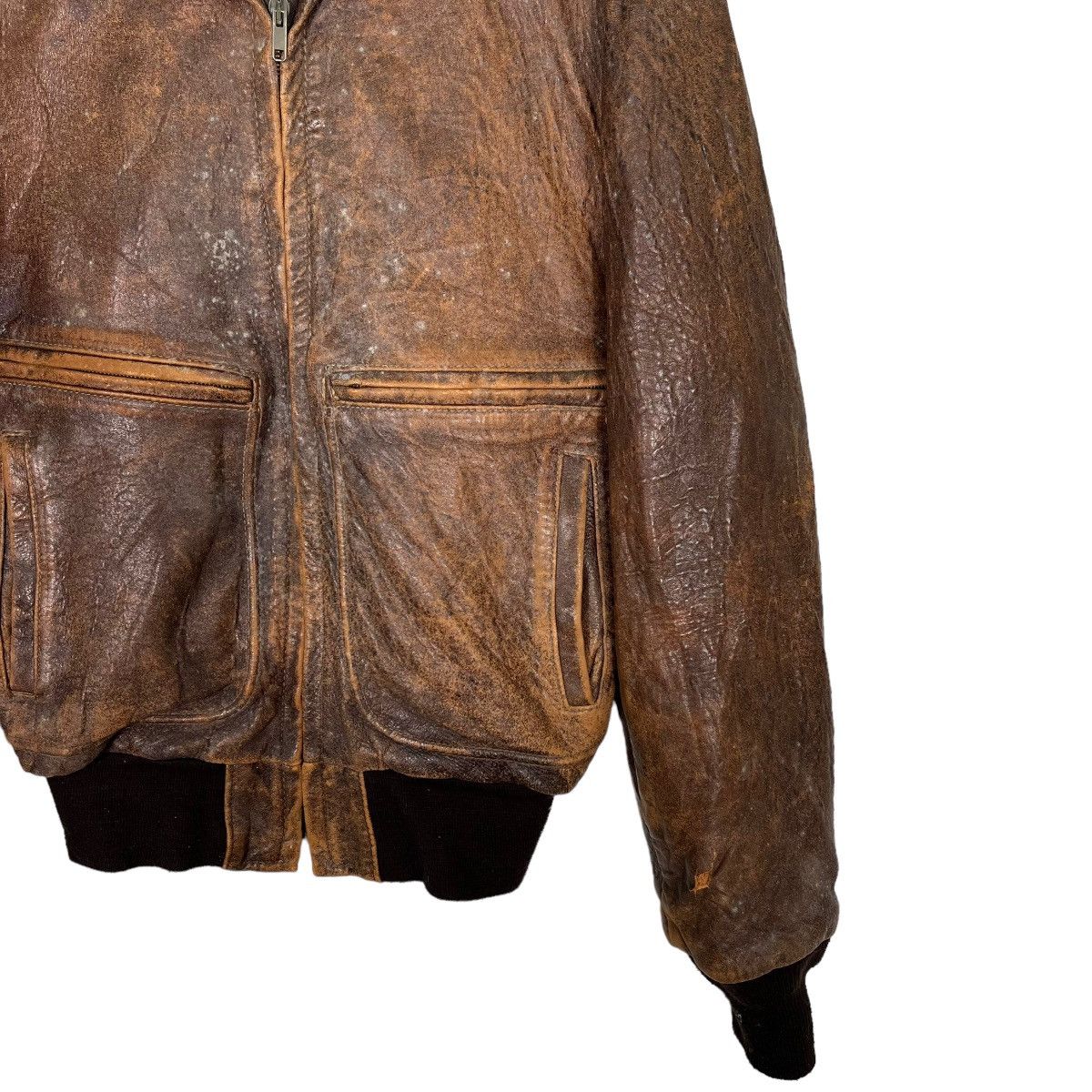 Schott 💥 VINTAGE SCHOTT NYC LEATHER BOMBER JACKET MADE IN USA Size US S / EU 44-46 / 1 - 4 Thumbnail