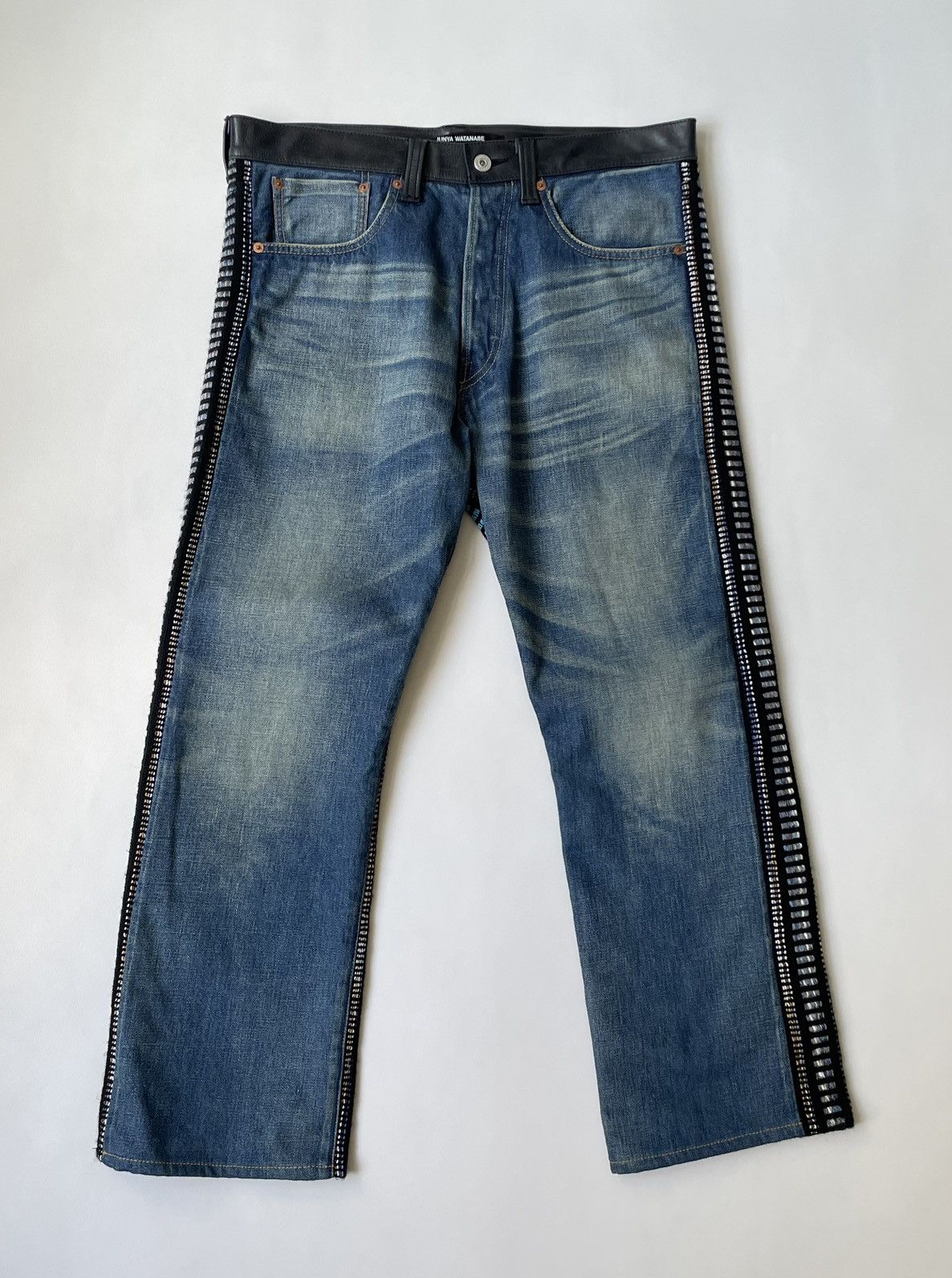 Comme des Garcons A/W 13 Patterned Wool Leather Pocket Jeans Size US 32 / EU 48 - 10 Thumbnail