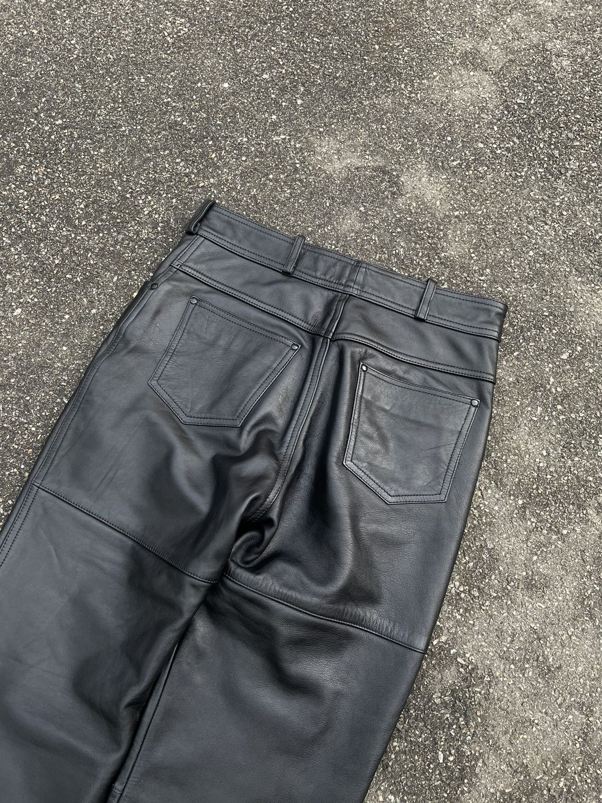 Genuine Leather × Vintage Awesome Vintage Genuine Leather Biker Pants Made in Europe Size US 32 / EU 48 - 5 Thumbnail