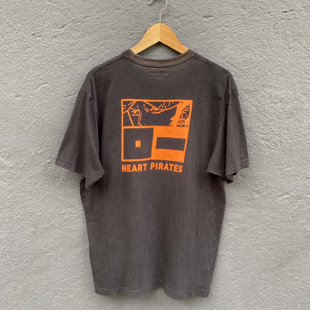 Thrashed Faded Trafagar Law Heart Pirates One Piece Tee