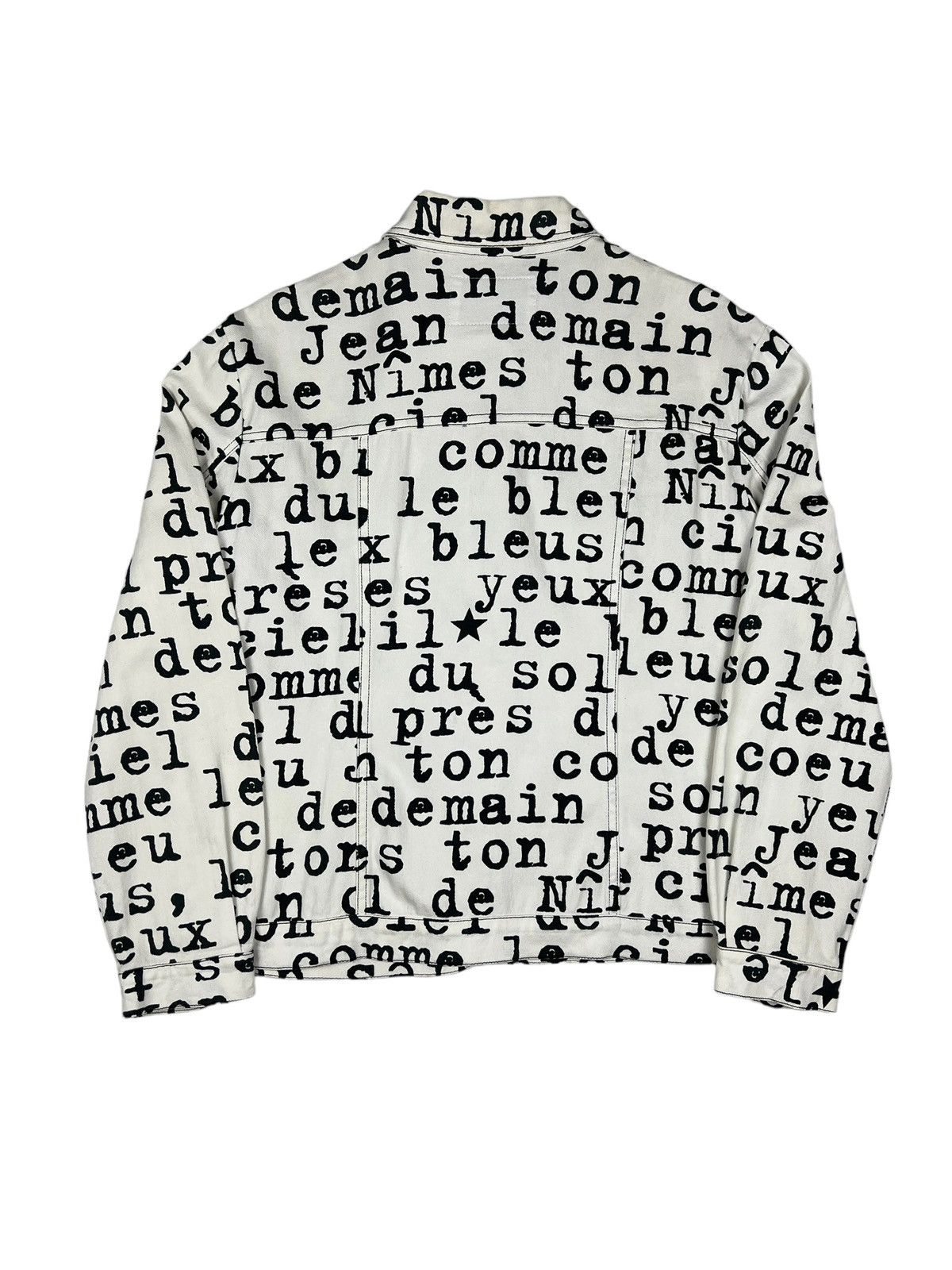 Jean Charles De Castelbajac Vintage Castelbajac ‘Wording” Denim Trucker Jacket Size US L / EU 52-54 / 3 - 2 Thumbnail