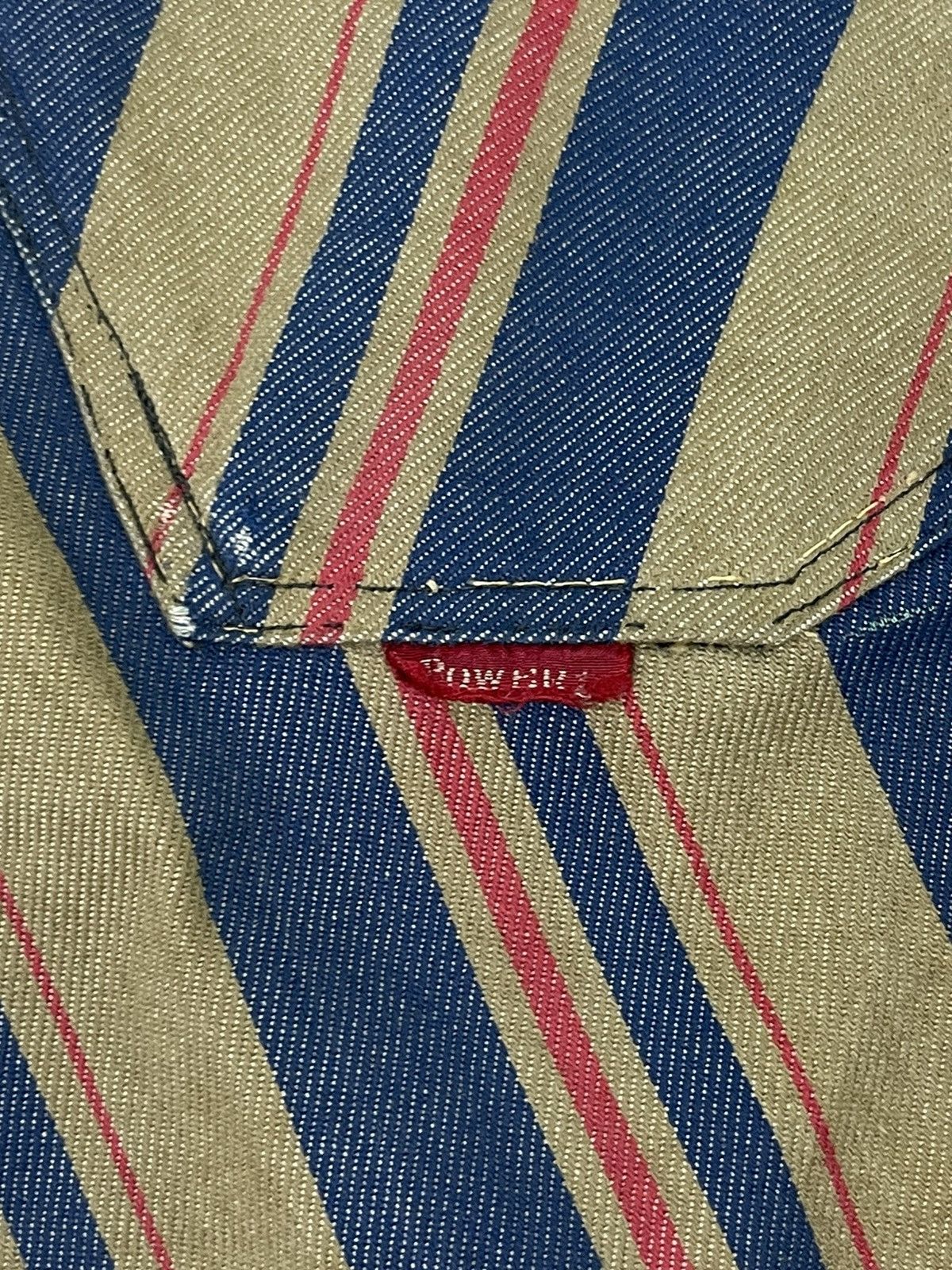 Japanese Brand Flare Jeans Vtg 70/80s Power Striped Bell Bottom 6🟦0 Size US 31 - 20 Thumbnail