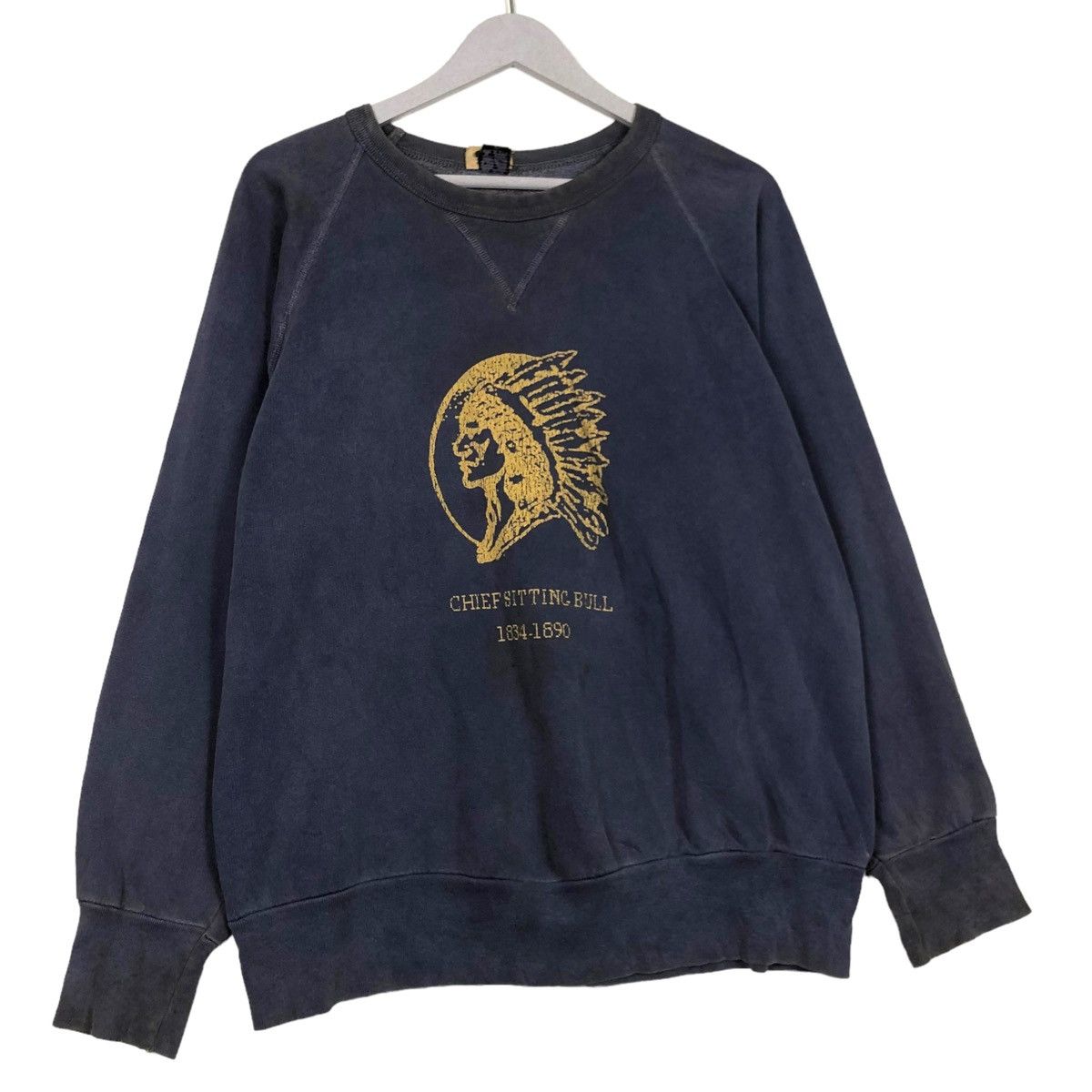 Vintage 💥90s CHIEF SITTING BULLS CREWNECK SWEATSHIRT Size US L / EU 52-54 / 3 - 3 Thumbnail