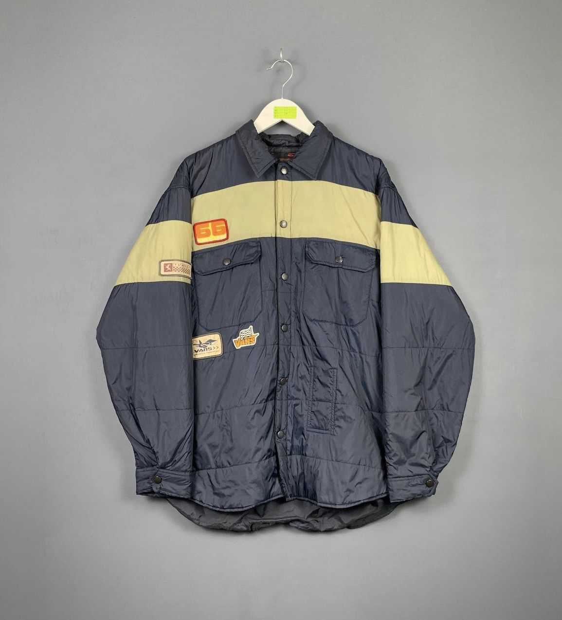 Vintage Vans Snap Button Embroidery Patches Light Jacket