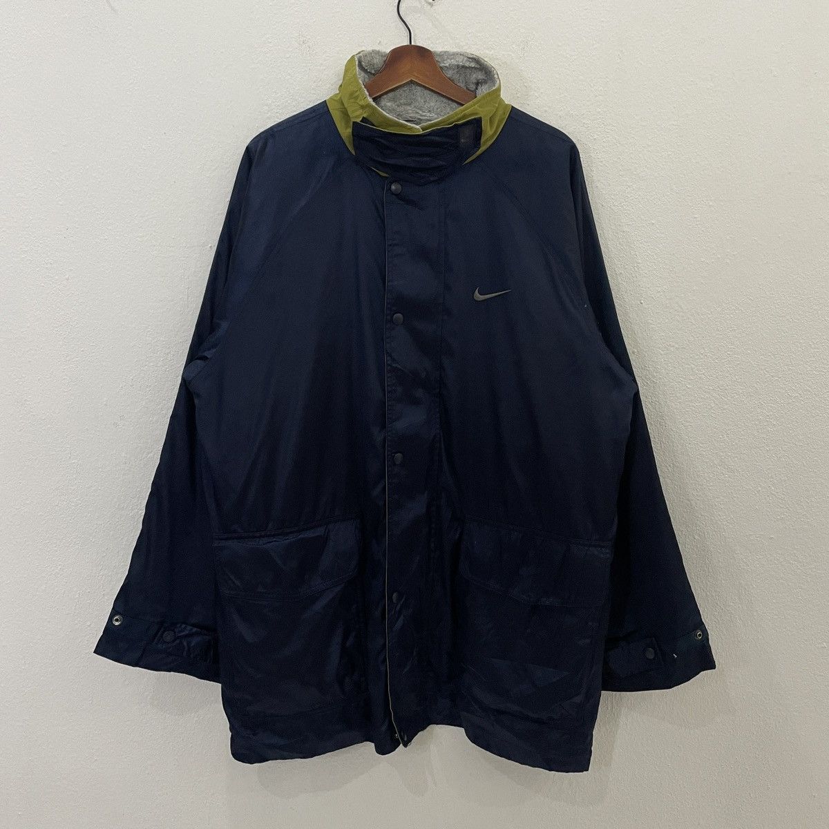 Nike Vintage 90s Nike Swoosh Big Logo Long Jacket Size US XL / EU 56 / 4 - 9 Thumbnail