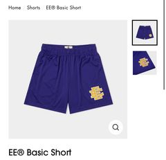 Eric Emanuel x New Era x NBA EE Basic Short 'Los Angeles Lakers' Yellow /  Purple FW22
