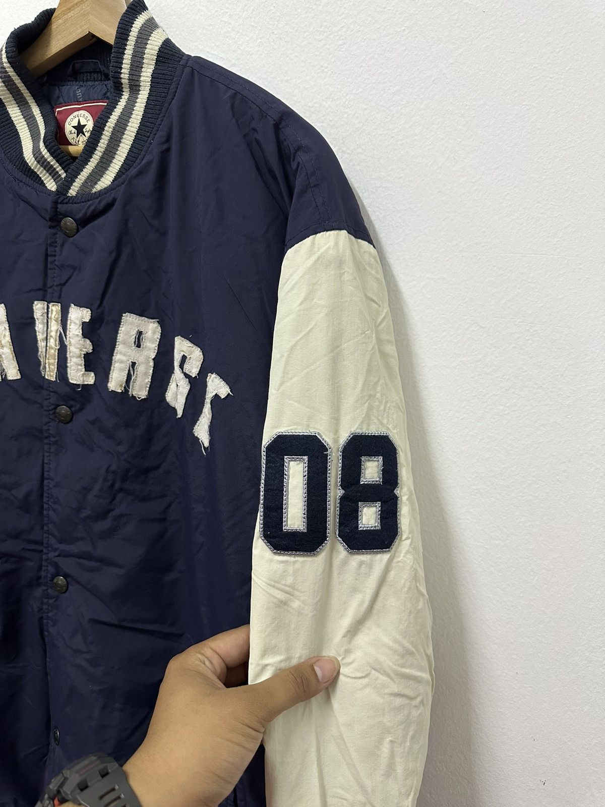 Converse × Vintage Vintage Converse Button Up Varsity Jacket Size US XL / EU 56 / 4 - 5 Thumbnail
