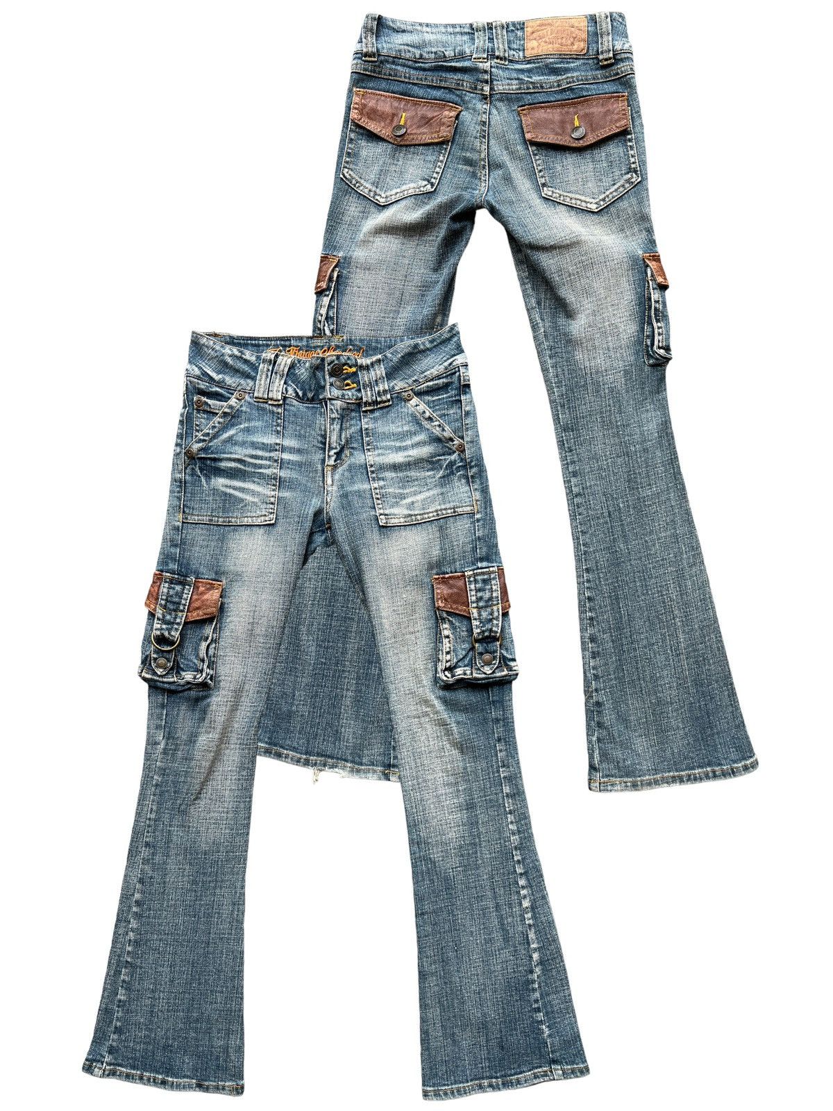 Beauty Beast × Japanese Brand Flare Japan Multipocket Bondage Stretch Jeans 29x31.5 Size 29" - 1 Thumbnail