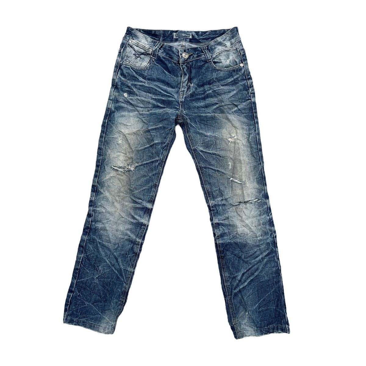 If Six Was Nine × Japanese Brand × Le Grande Bleu (L.G.B.) VINTAGE BORN JEANS STONE WASHED DISTRESSED DENIM PANTS Size US 31 - 1 Thumbnail