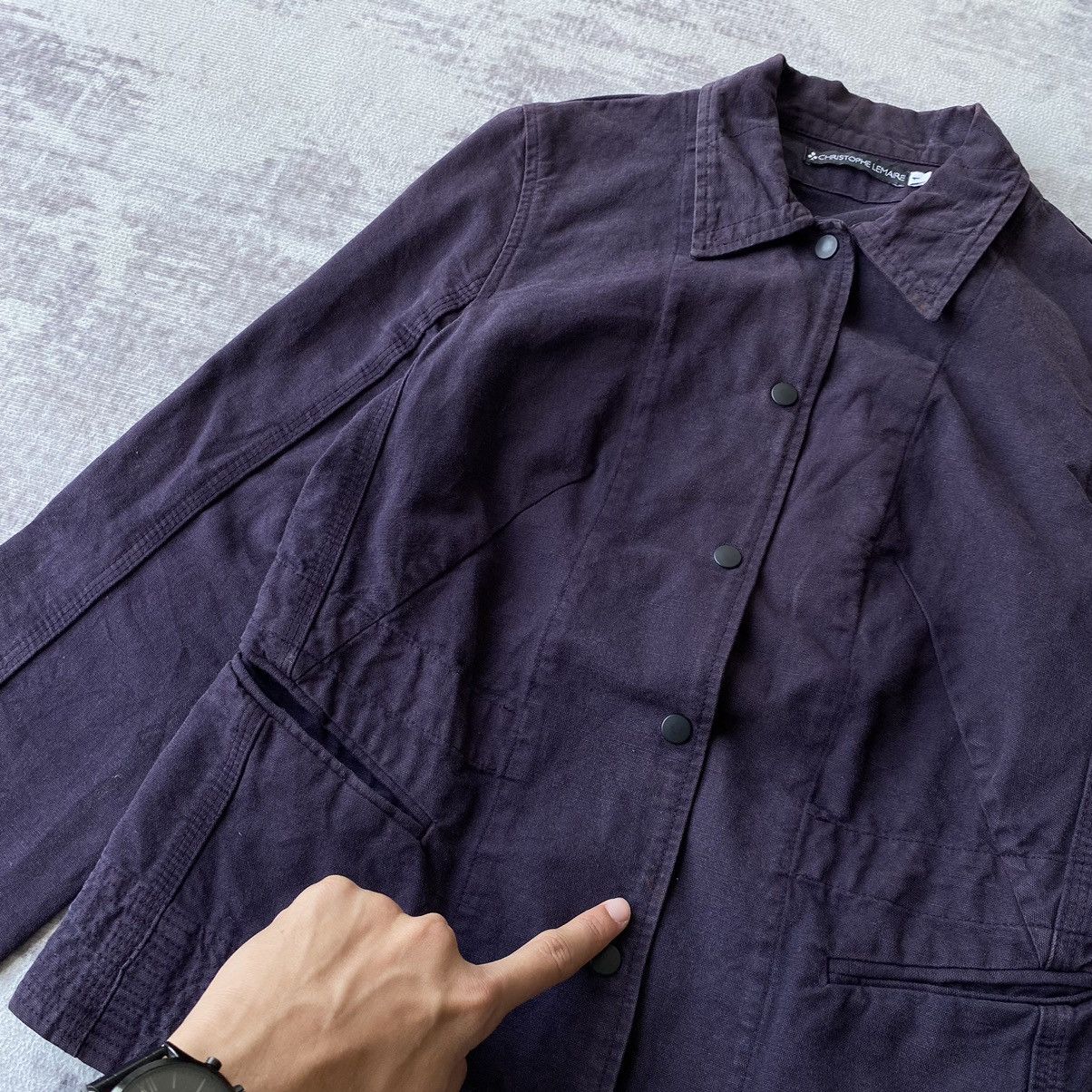 Christophe Lemaire × Lemaire Christophe Lemaire Purple Canvas Blazer Size S / US 4 / IT 40 - 6 Thumbnail