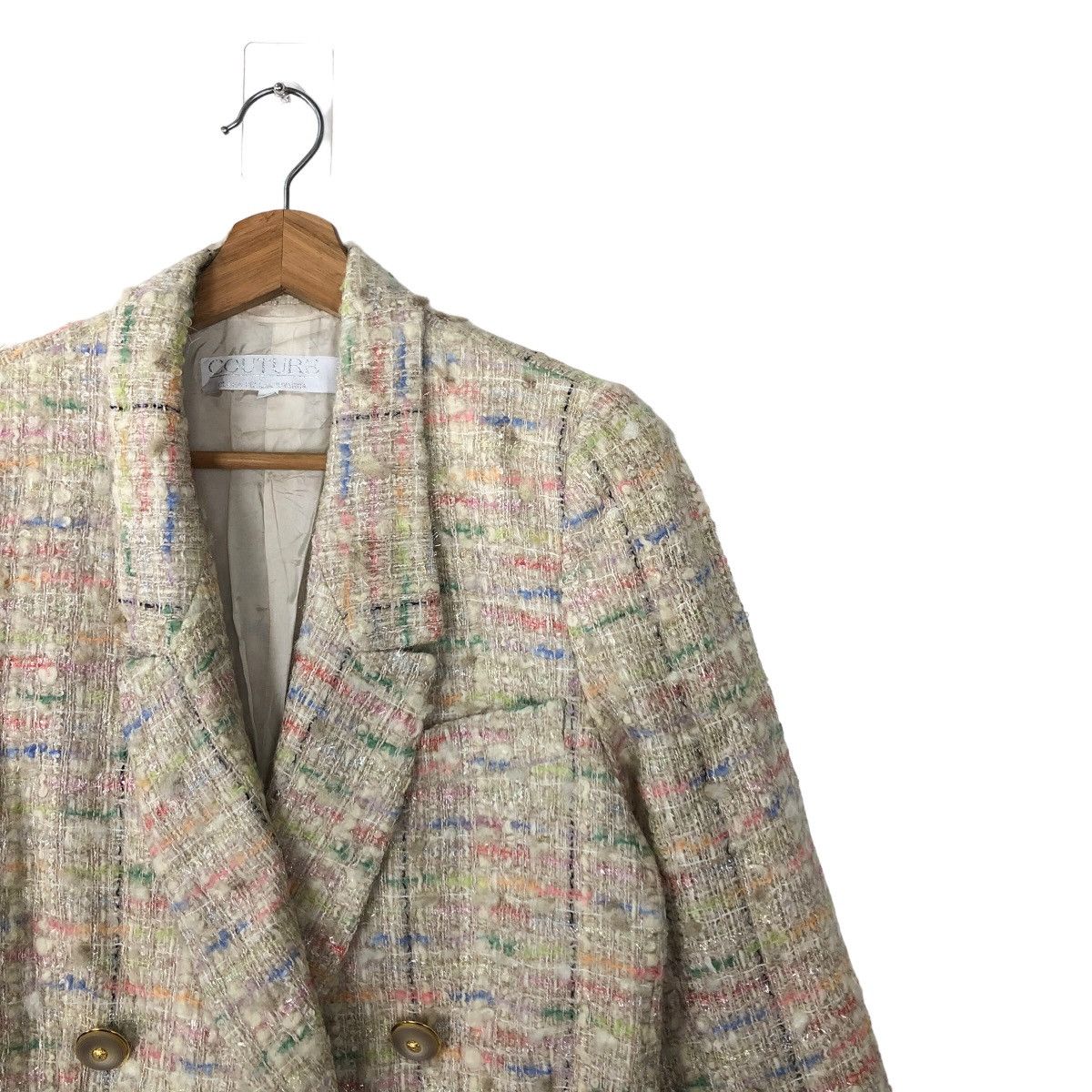 Japanese Brand VINTAGE TWEED JACKET ITALIAN MADE COUTURE BY CLARA DELLA Size US S / EU 44-46 / 1 - 5 Thumbnail