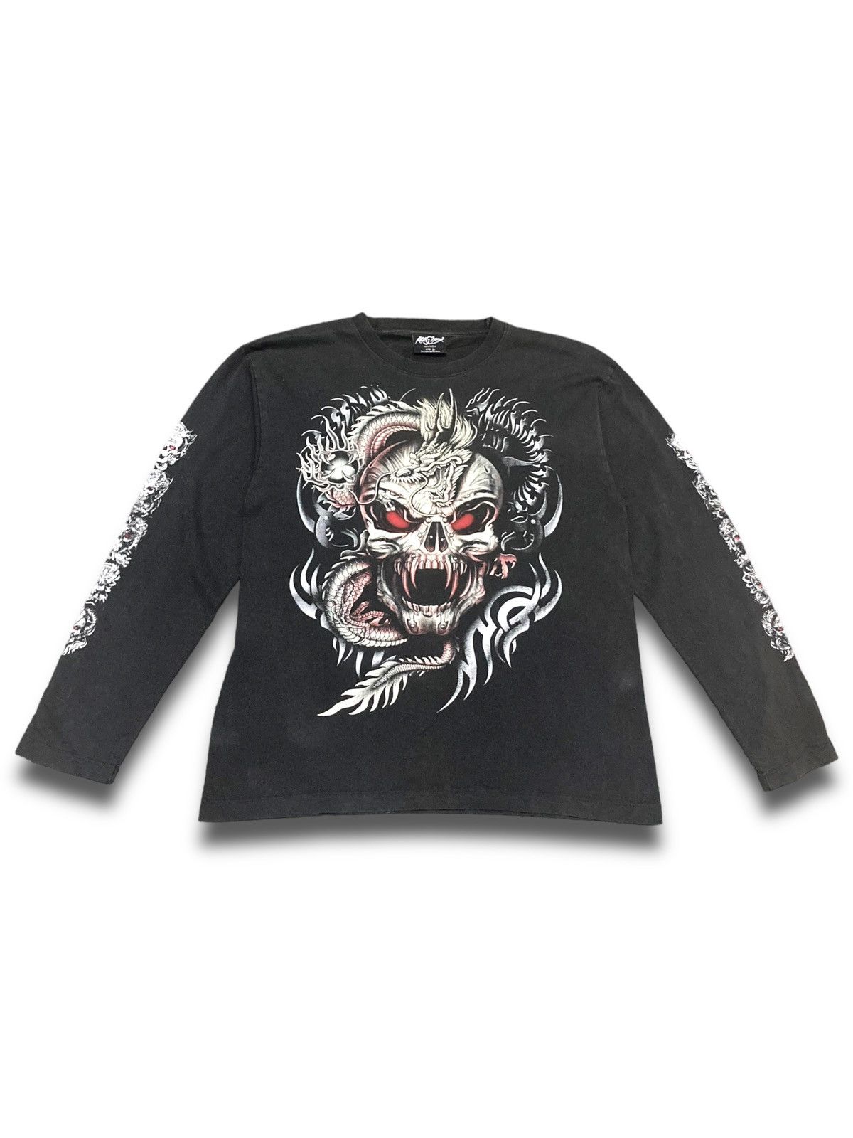 Seditionaries × Vintage Vintage Skull Head & Dragon Long Sleeve Tshirt Size US L / EU 52-54 / 3 - 2 Thumbnail