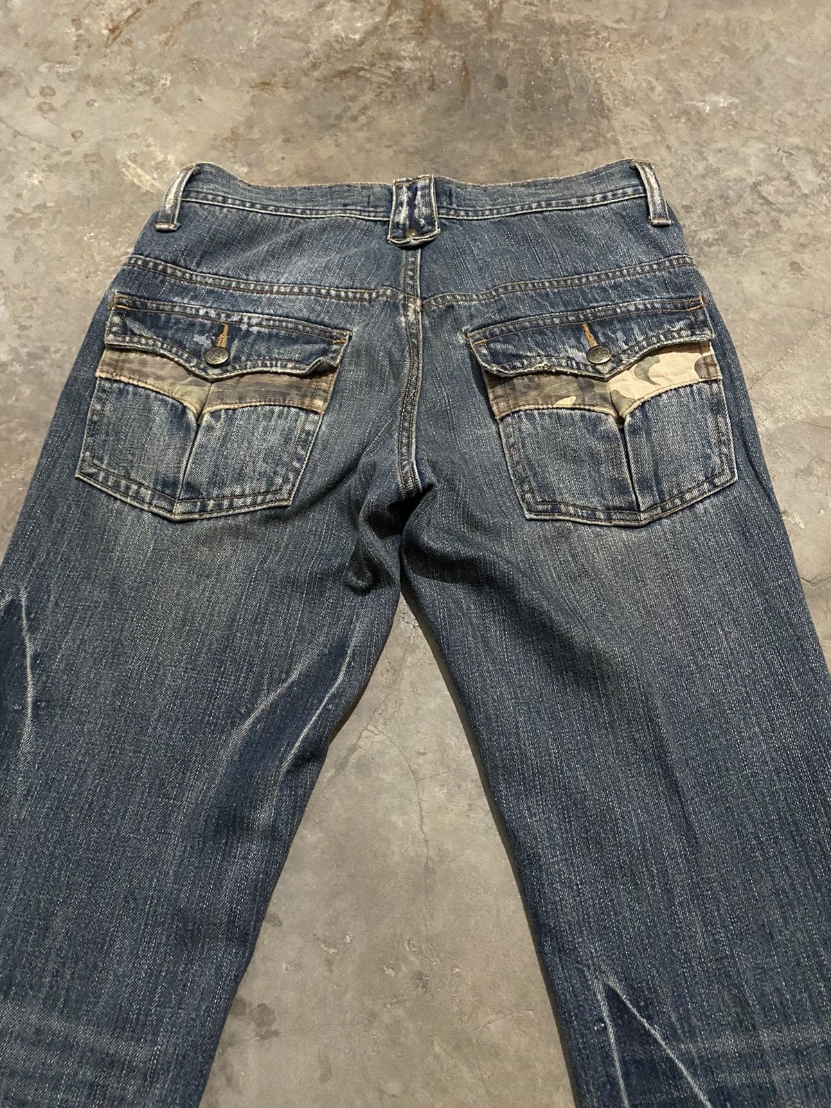 Evisu × Japanese Brand × Tornado Mart Flare Jeans Root Three Lightning Thunderstorm p113 Size US 30 / EU 46 - 3 Thumbnail