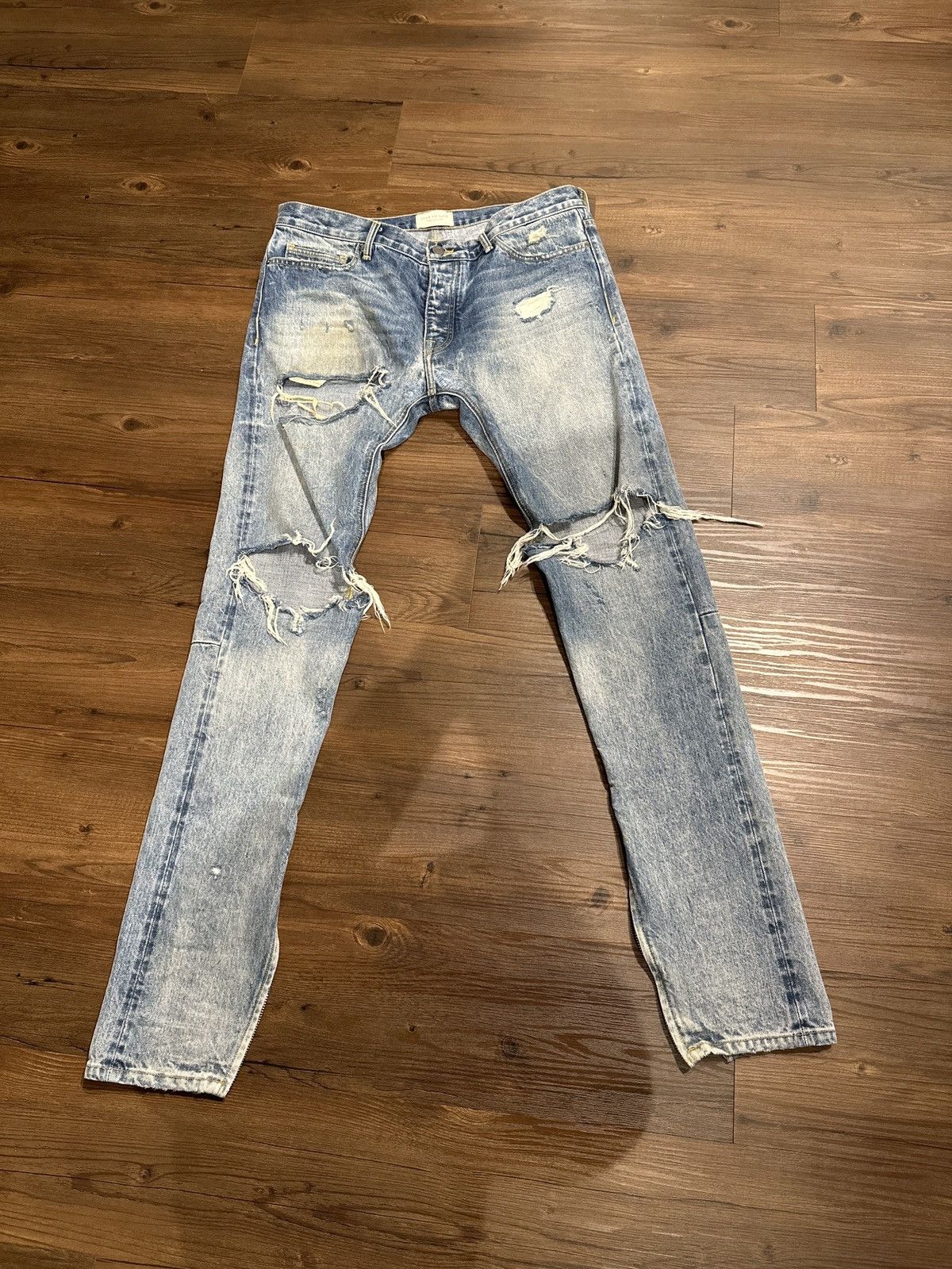 Fear of God Fear of God fourth collection indigo destroyed denim | Grailed