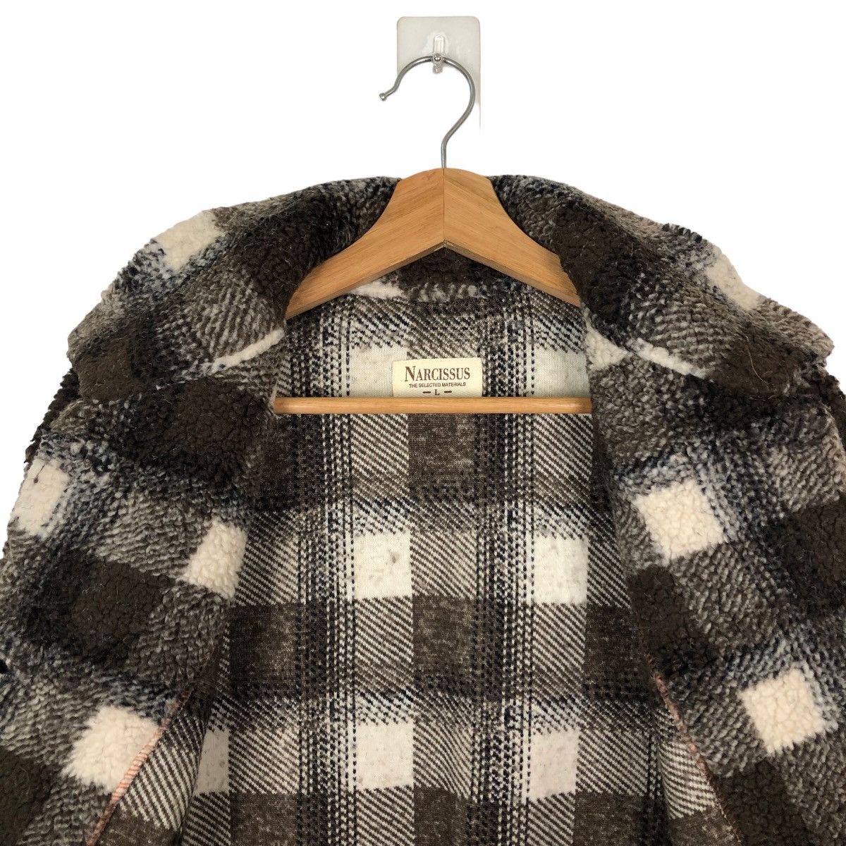 Japanese Brand VINTAGE FLANEL WOOL JACKET NARCISSUS ISSEY MIYAKE JAPAN Size US L / EU 52-54 / 3 - 10 Thumbnail