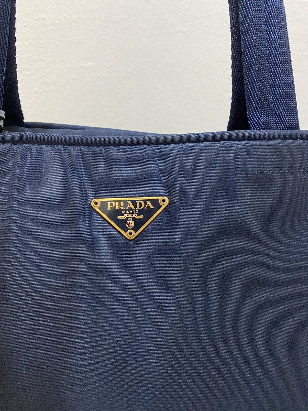 Prada Prada Tessuto Nylon Navy Blue Handbag Size ONE SIZE - 12 Thumbnail