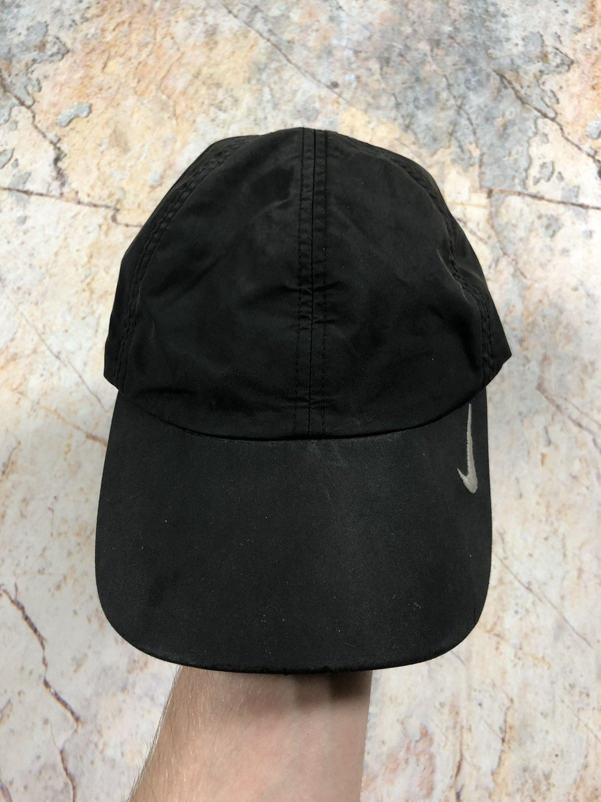 Nike × Vintage Nike vintage black nylon cap Size ONE SIZE - 3 Thumbnail