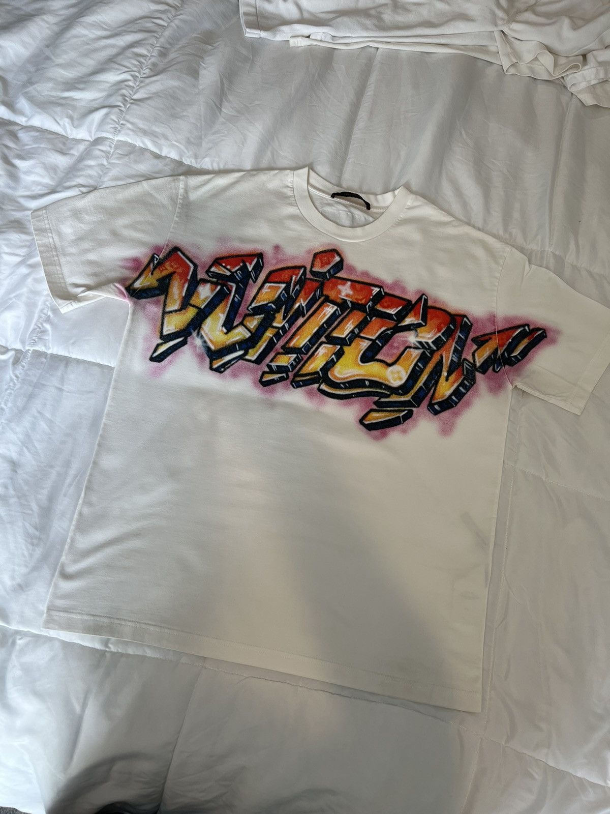 Pre-owned Louis Vuitton Graffiti Shirt In Multicolor