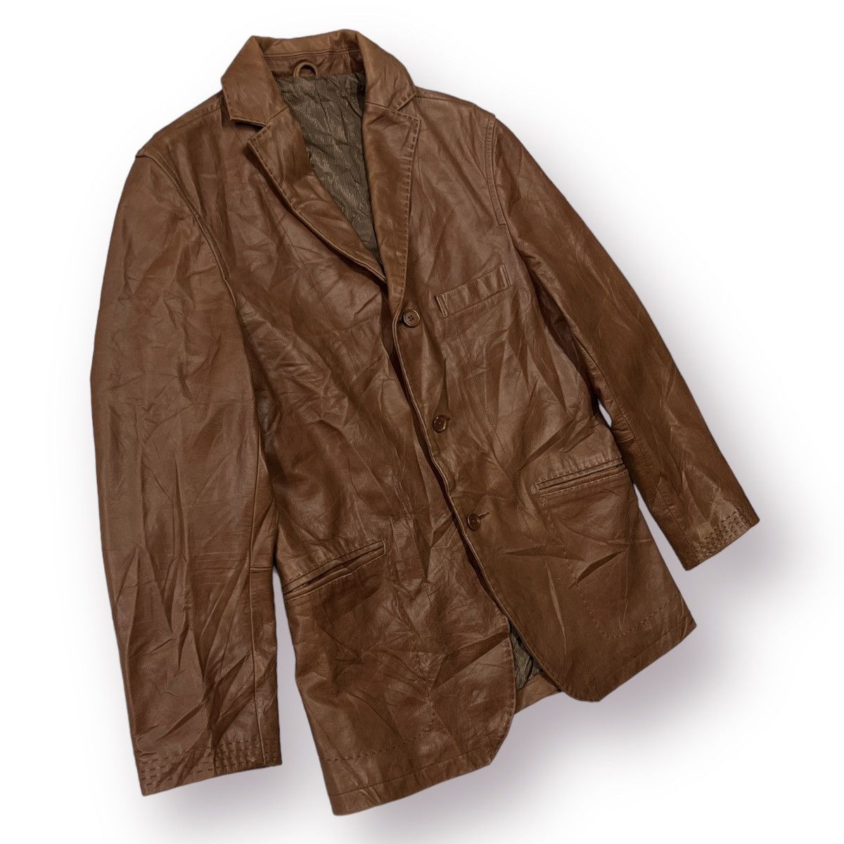 Alexander Julian Alexender Julian Sashiko Stitching Genuine leather jacket Size US M / EU 48-50 / 2 - 3 Thumbnail