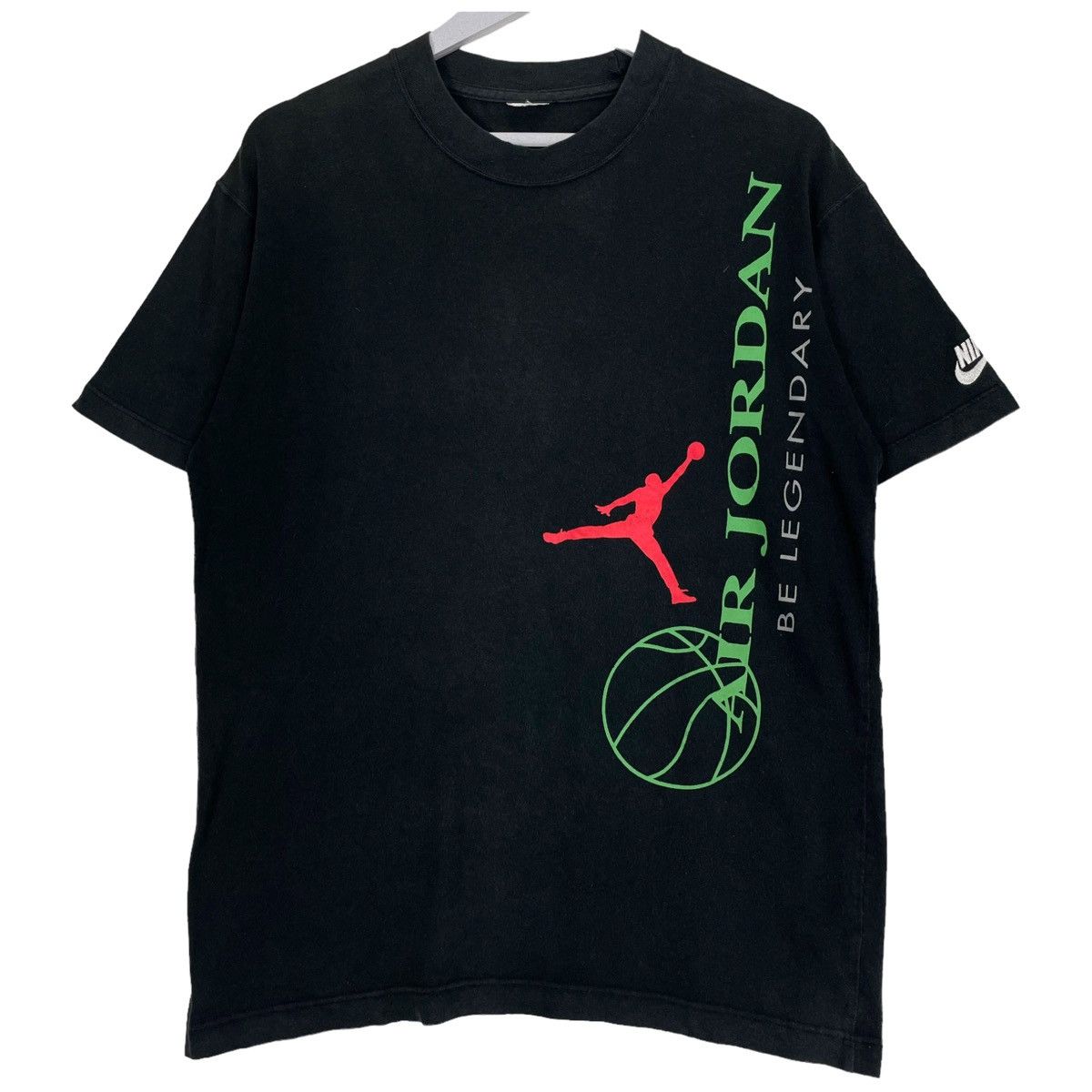 Nike × Vintage 💥90s NIKE JORDAN GREY TAG BIG LOGO TSHIRT Size US M / EU 48-50 / 2 - 5 Thumbnail