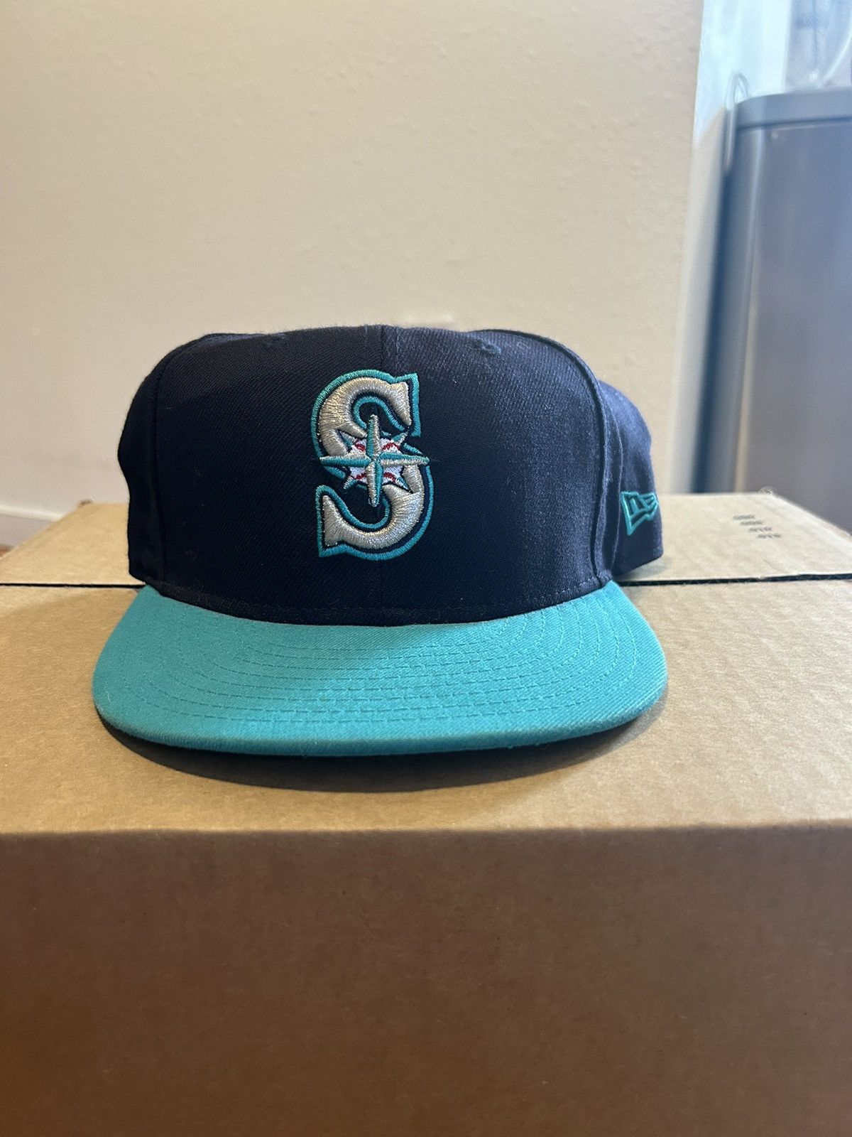 Seattle Mariners New Era Fitted Hat Club Size 7 1/2