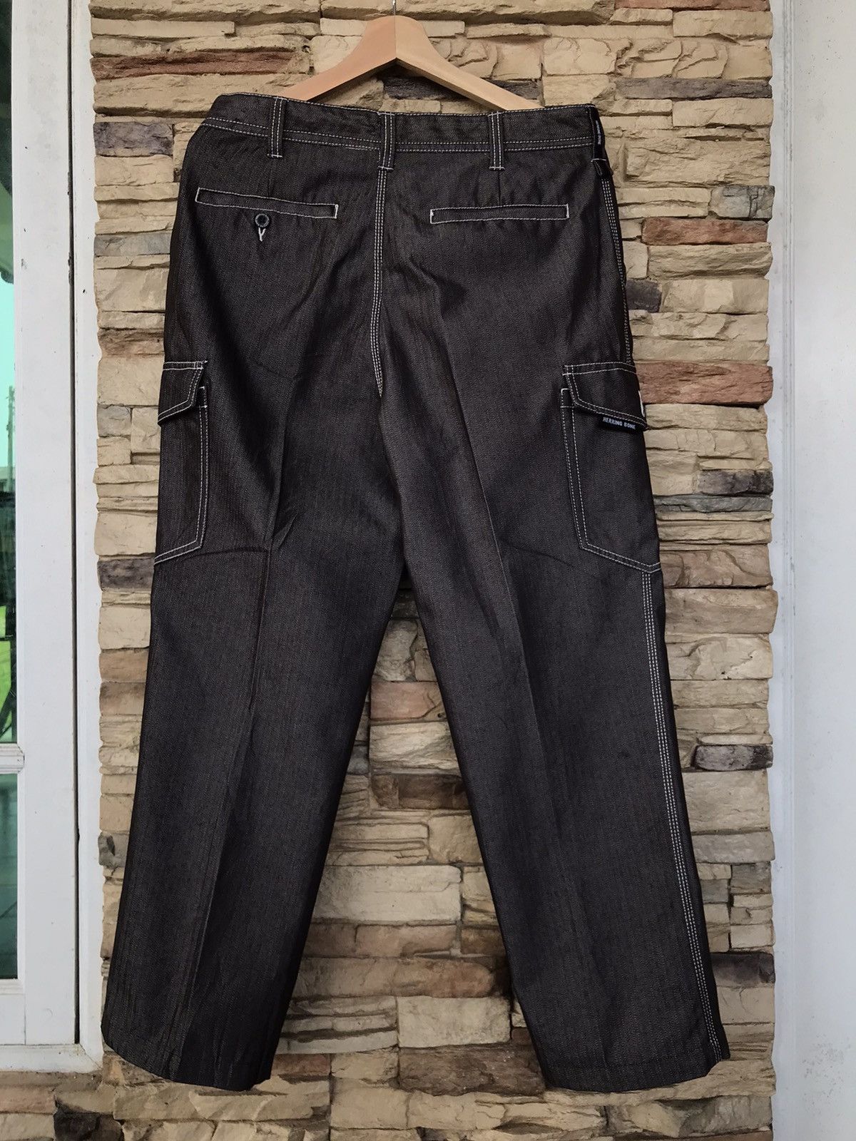 Vintage Vintage Herringbone Cargo Pants Size US 33 - 2 Thumbnail