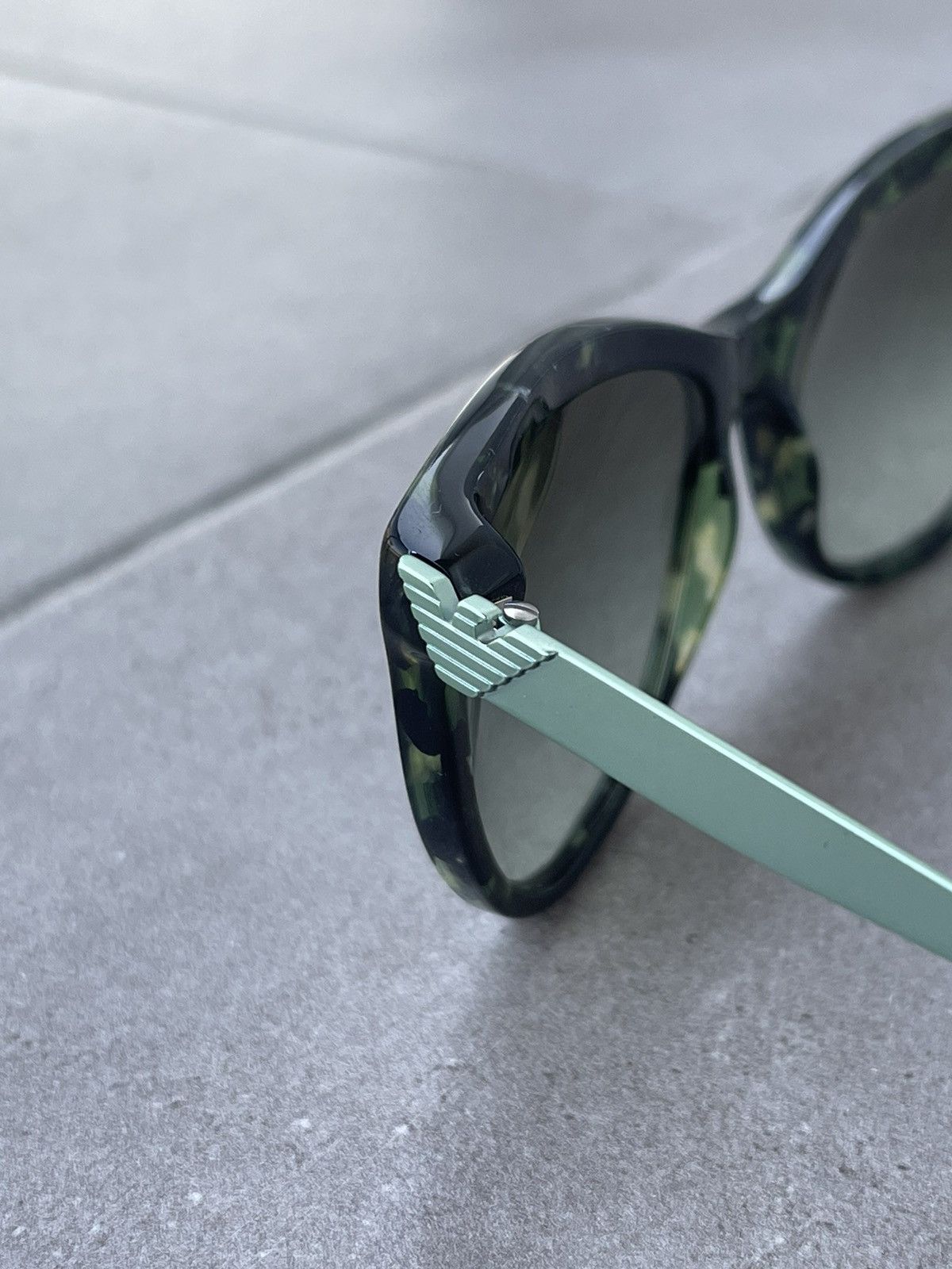 Emporio Armani Emporio Armani EA4030 5227/8E Marble Green Sunglasses Size ONE SIZE - 7 Thumbnail