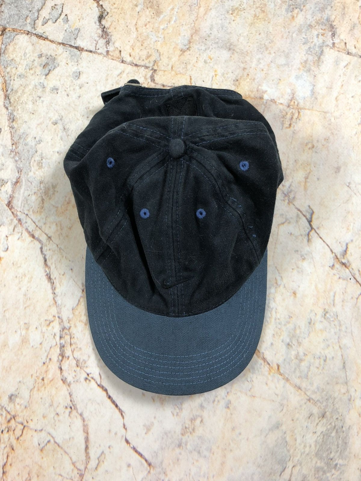 Nike × Vintage Nike vintage hat cap black big logo Size ONE SIZE - 1 Thumbnail