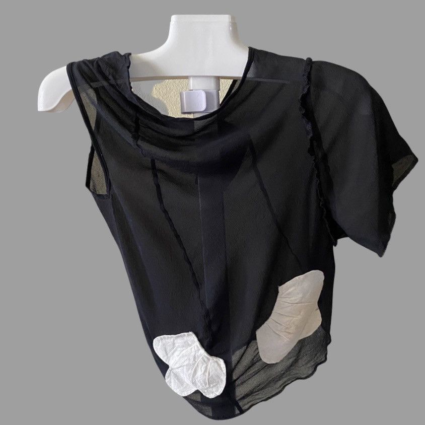SS04 Asymmetric Sheer Mesh Top