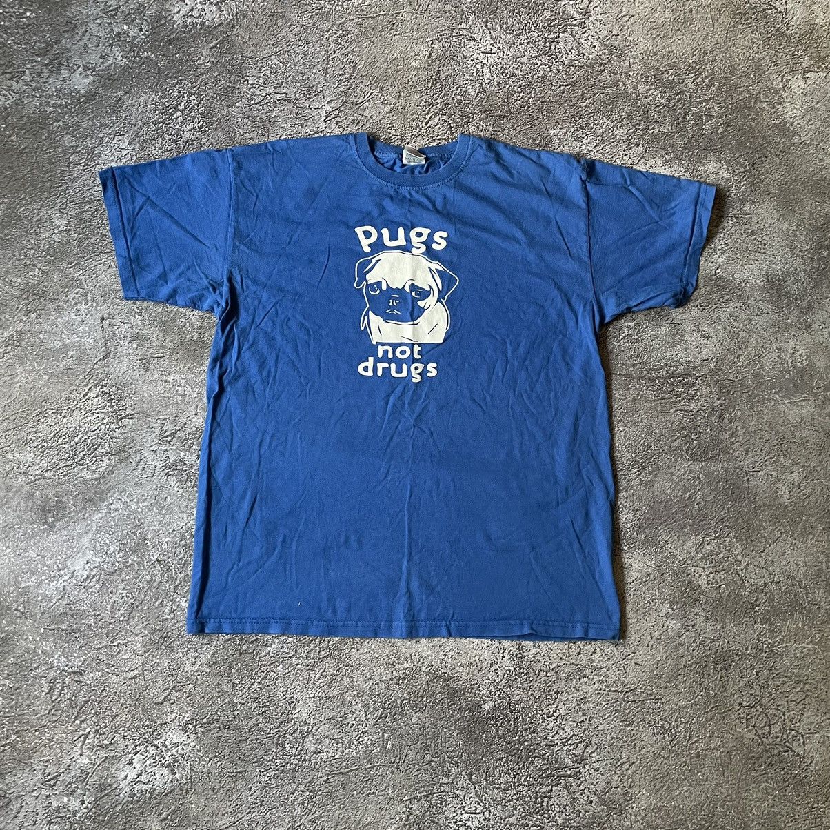 Vintage Vintage Y2K Pugs Not Drugs Graphic Tee Royal Blue Swag XL Size US XL / EU 56 / 4 - 3 Thumbnail