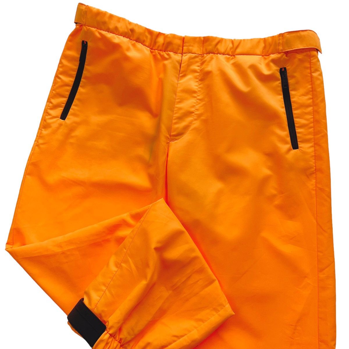 Image of Prada Nylon Gabardine Orange Track Pants, Men's (Size 34)