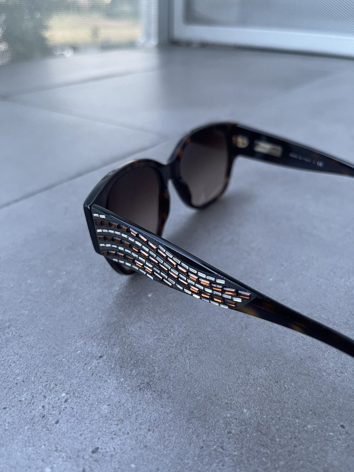 Emporio Armani Giorgio Armani AR8014-B 5026/13 Brown Crystal Sunglasses Size ONE SIZE - 6 Thumbnail