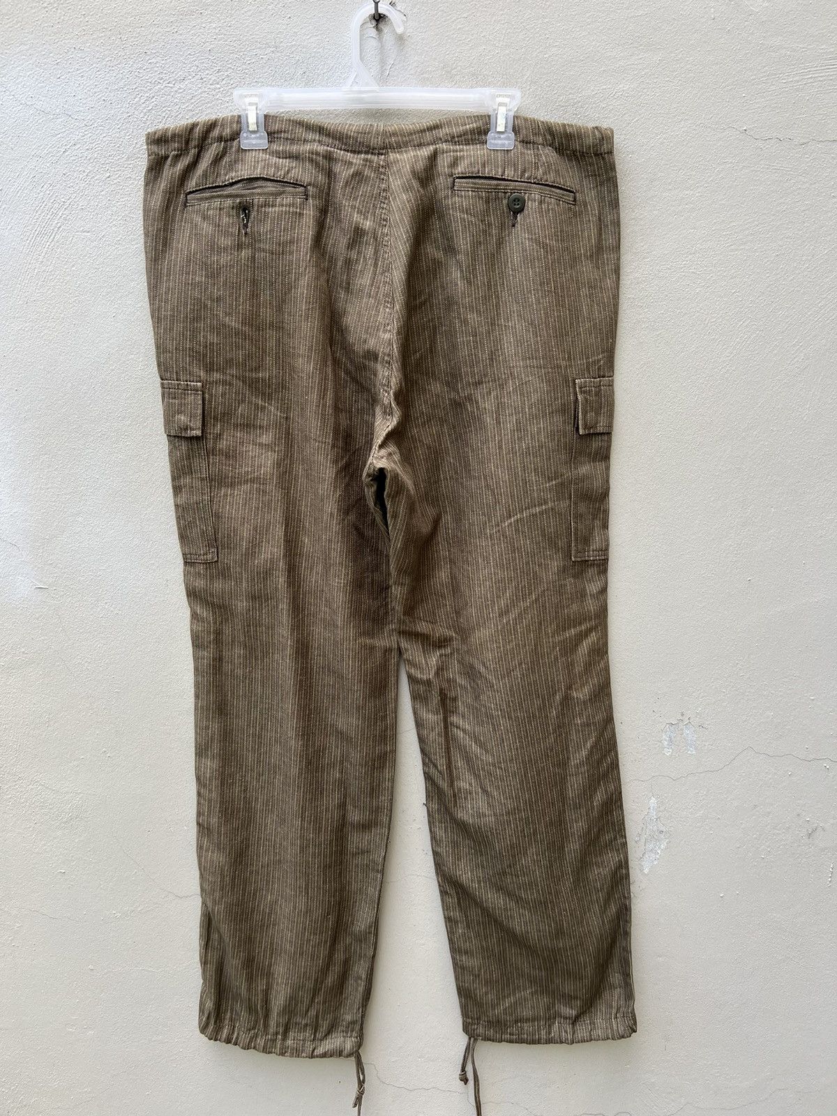 Vintage Vintage BLUEWAY Drawstring Stripe Baggy Wide Cargo Size US 34 / EU 50 - 9 Thumbnail