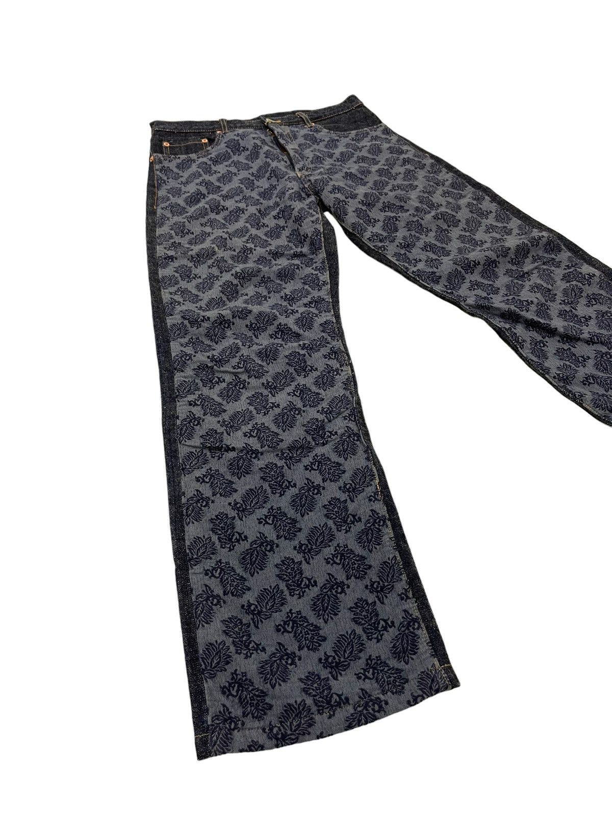 Comme des Garcons AD 2000 Y2K CDG Homme Floral Tapestry Denim Regular 5🟦8 Size US 31 - 1 Thumbnail