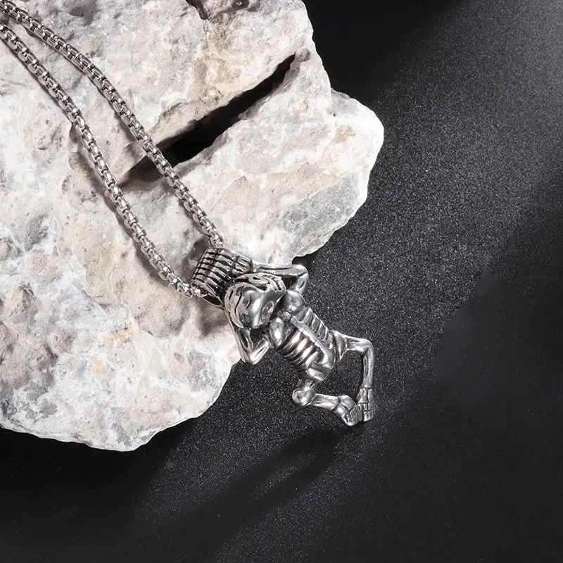 Jewelry Zombie Baby Skull Pendant Necklaces Size ONE SIZE - 3 Thumbnail