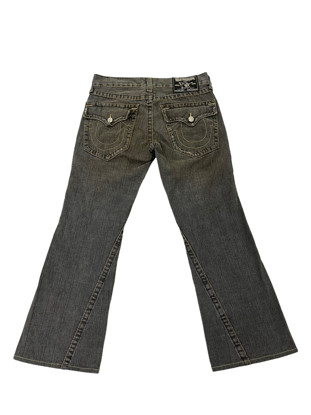 Japanese Brand Flare Jeans True Religion USA Distress Boot Cut 6🟦0 Size US 34 / EU 50 - 11 Thumbnail
