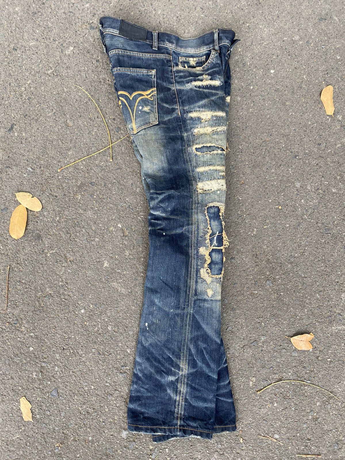 JACKROSE Insane Distressed Painter Bootcut Jeans Size US 33 - 11 Thumbnail