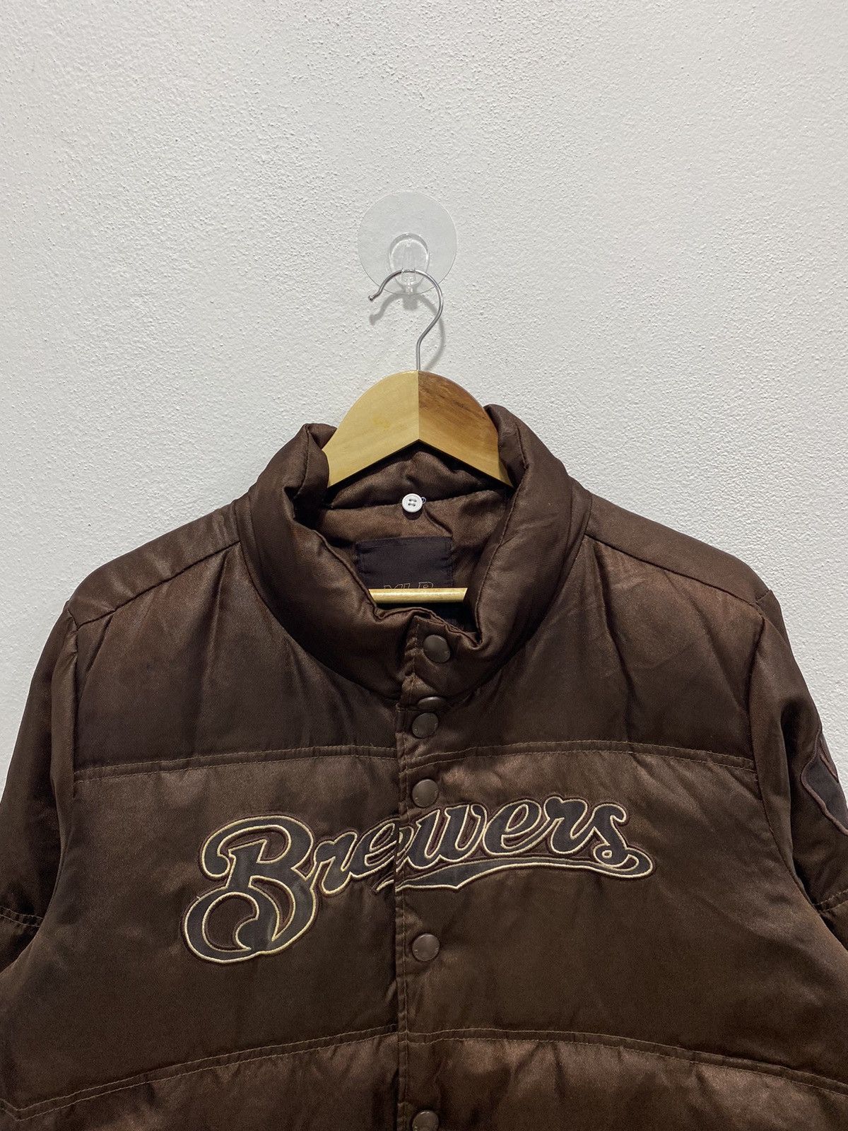 MLB 🚨FINAL DROP🚨 MLB BREWERS PUFFER DOWN QUILTED JACKET Size US L / EU 52-54 / 3 - 2 Thumbnail