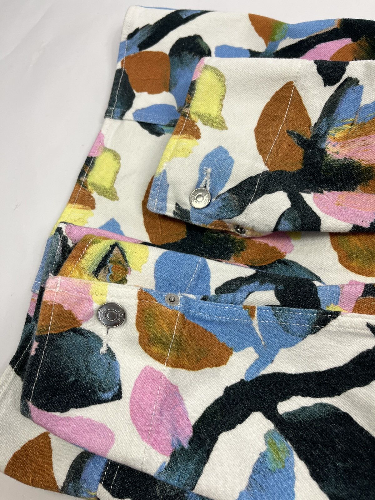Dior + Alex Foxton Floral Denim Jacket Size US L / EU 52-54 / 3 - 6 Thumbnail