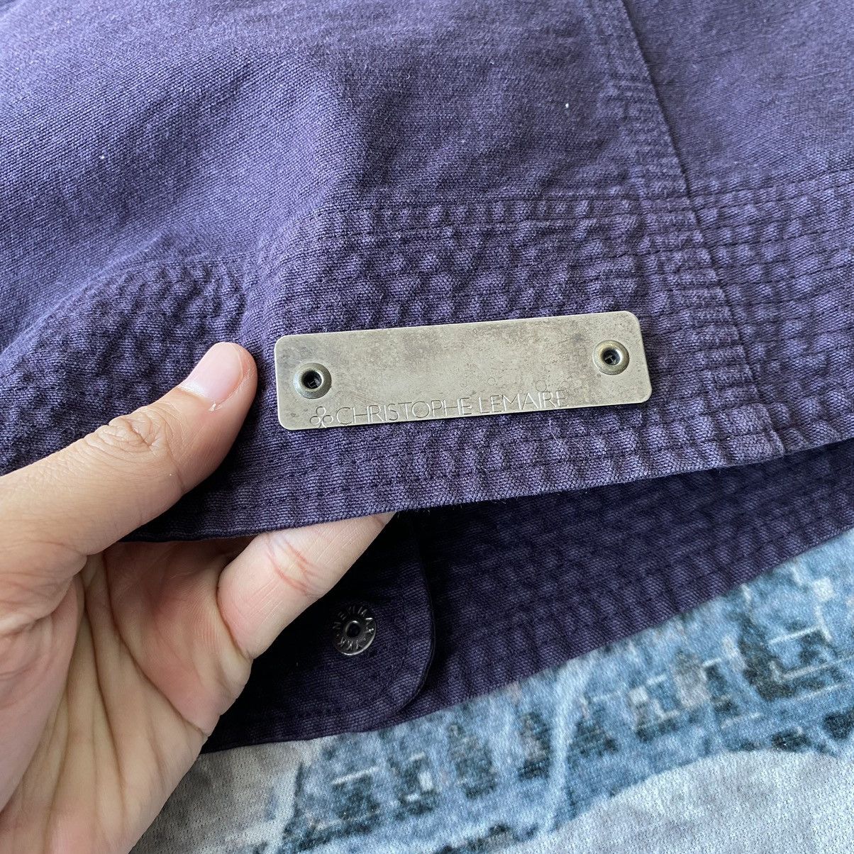 Christophe Lemaire × Lemaire Christophe Lemaire Purple Canvas Blazer Size S / US 4 / IT 40 - 12 Thumbnail