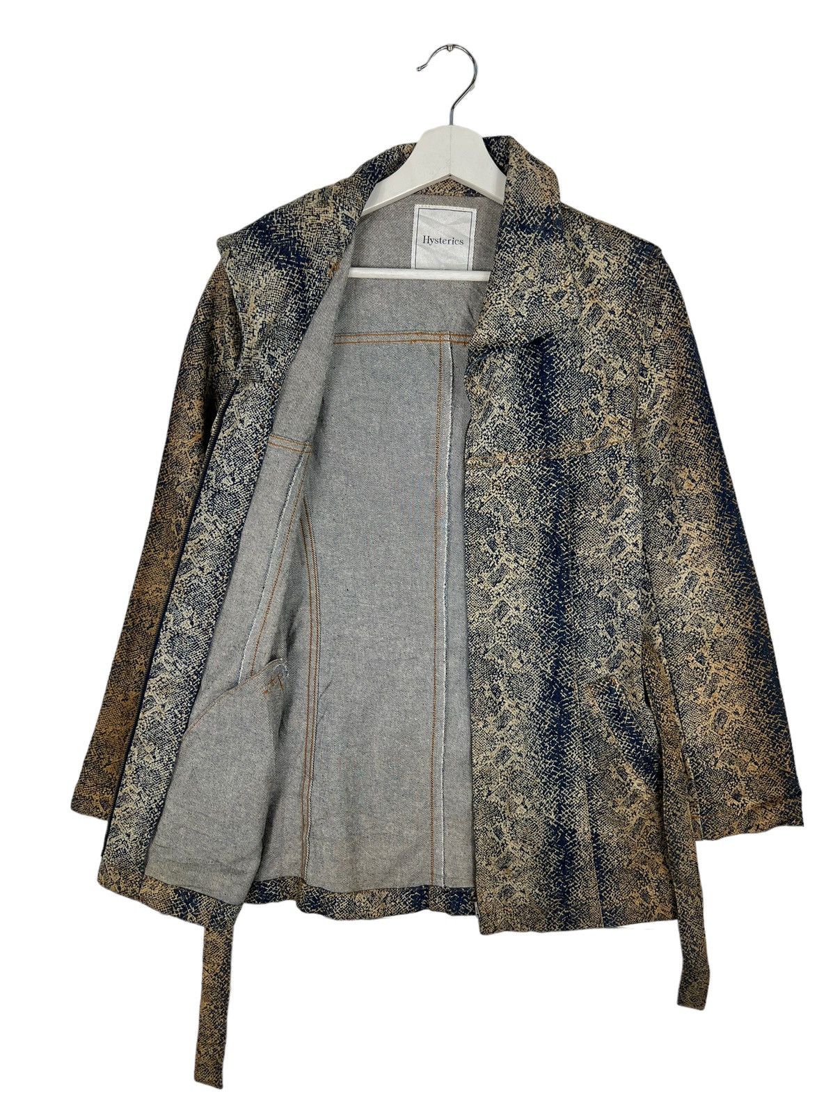 Hysteric Glamour 🔥 HYSTERIC GLAMOUR SNAKE SKIN DENIM COAT JACKET MADE IN JPN Size M / US 6-8 / IT 42-44 - 7 Thumbnail