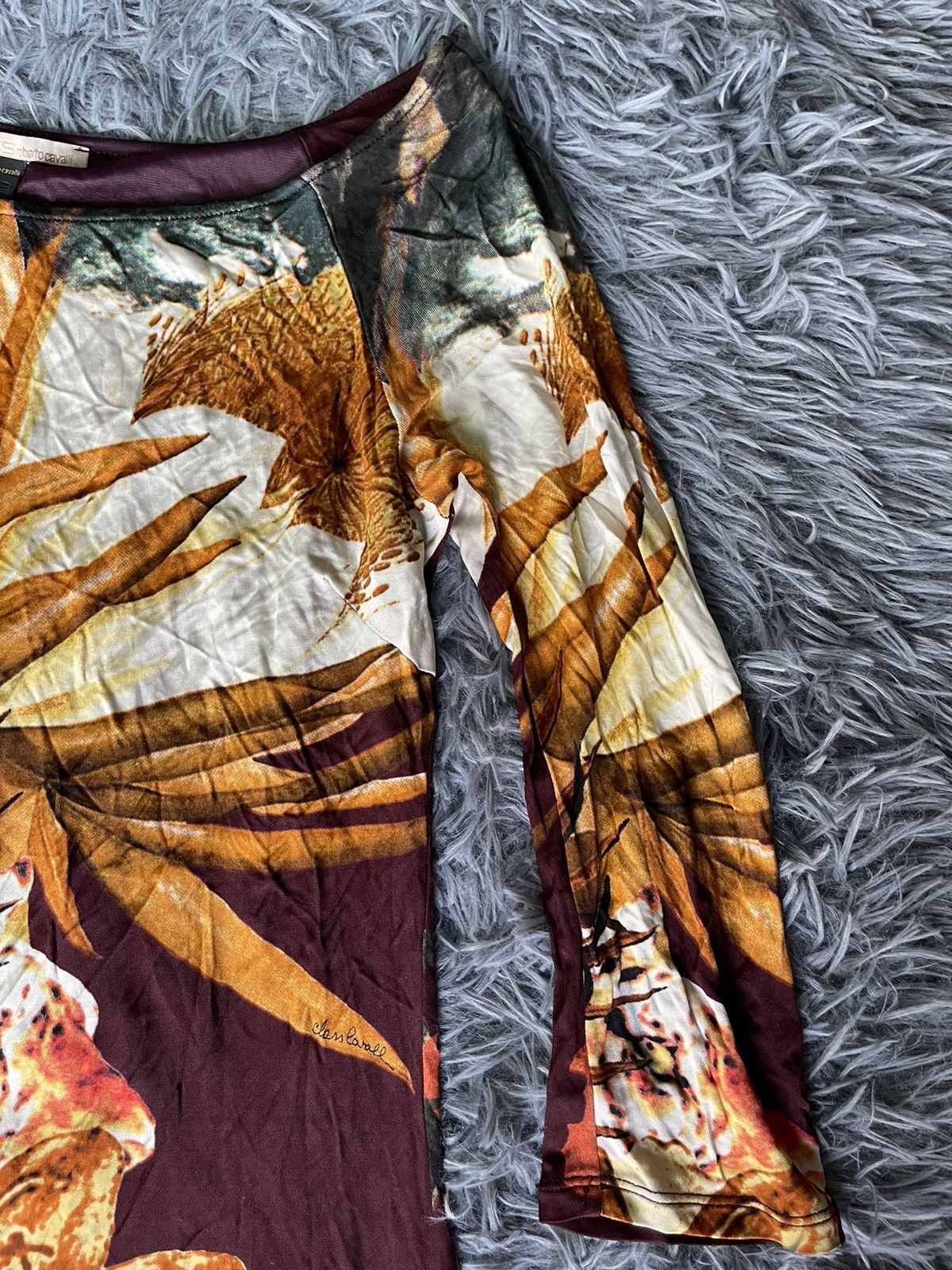 Cavalli Class × Just Cavalli × Roberto Cavalli 🐯Roberto Cavalli Class 90s vintage hidden tiger signed dress Size XL / US 12-14 / IT 48-50 - 3 Thumbnail