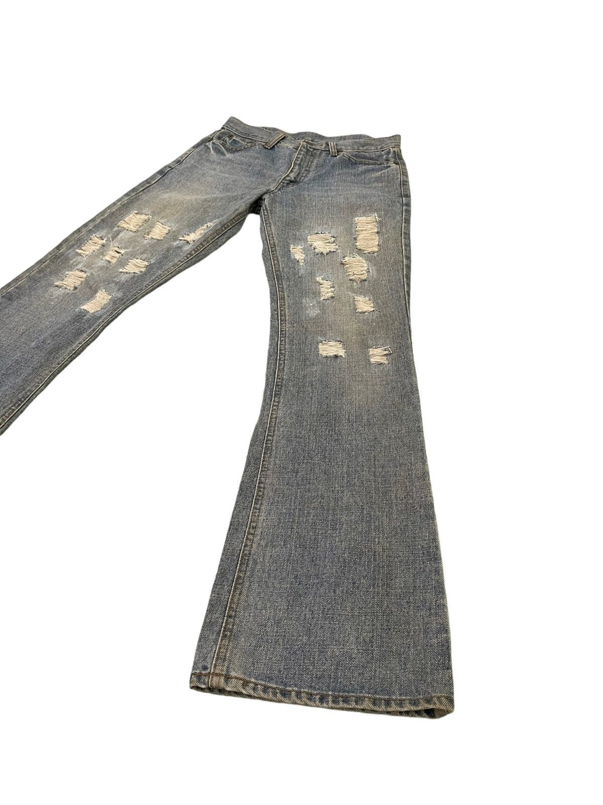 Japanese Brand Flare Jeans Vtg Bobson Japan Distress Boot Cut 6🟦1 Size US 30 / EU 46 - 3 Thumbnail