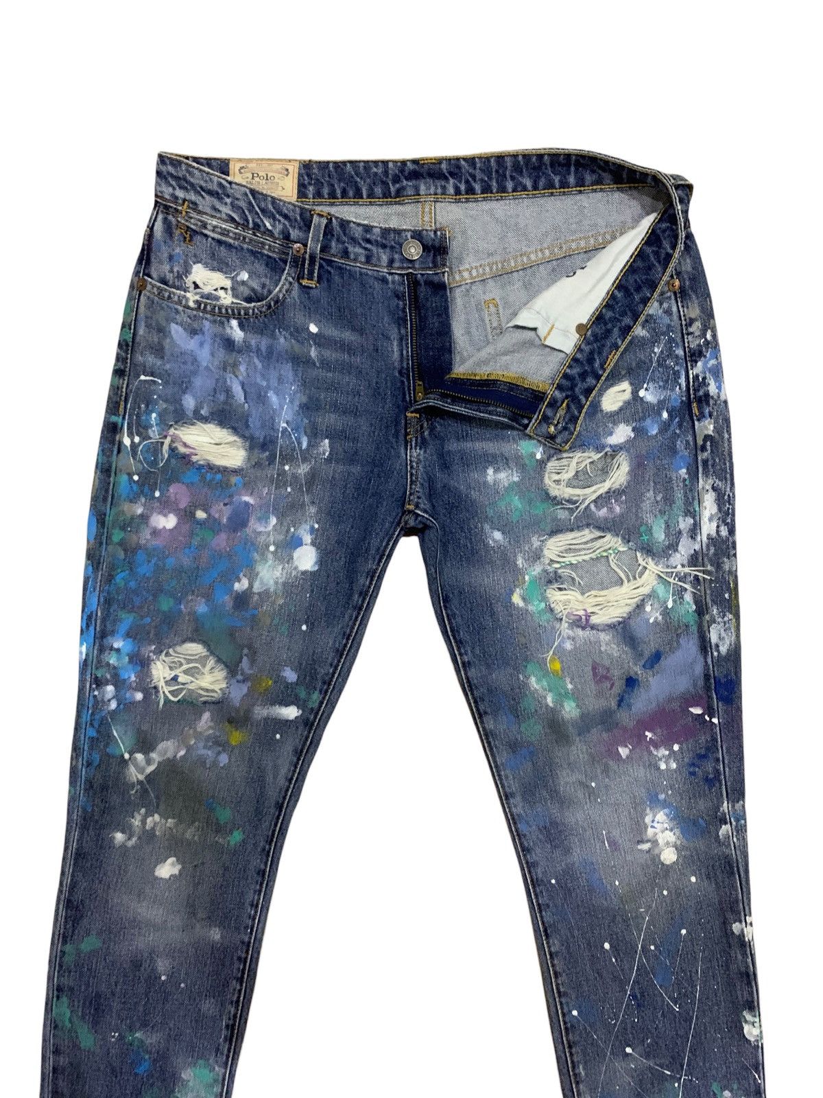 Polo Ralph Lauren Polo Ralph Lauren Astor Jillian Wash Paint Splatter Jeans Size US 32 / EU 48 - 3 Thumbnail
