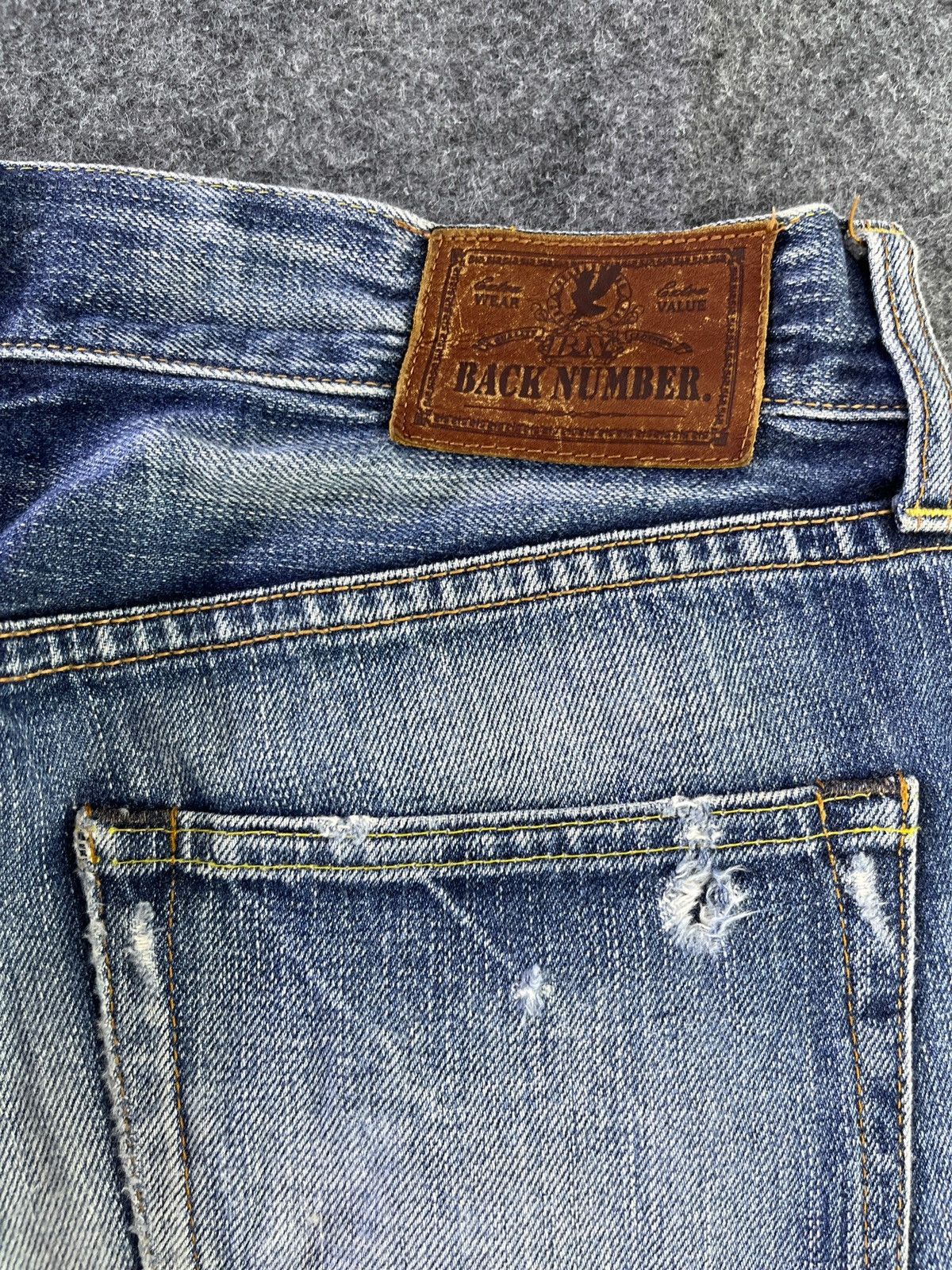 Vintage Vintage Back Number Jeans Distressed Denim - J936 Size US 32 / EU 48 - 14 Thumbnail