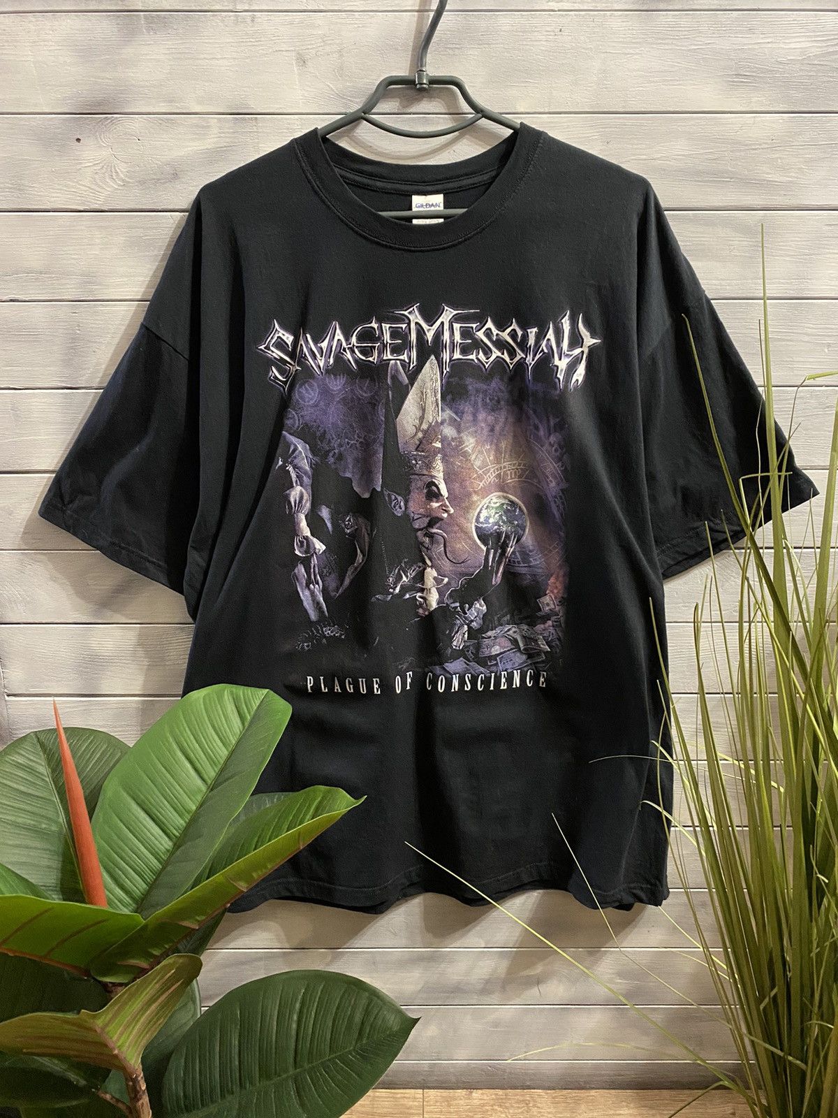 Other Rare T-Shirt Savage Messiah PLAGUE OF CONSCIENCE. Y2K Size US XXL / EU 58 / 5 - 1 Thumbnail