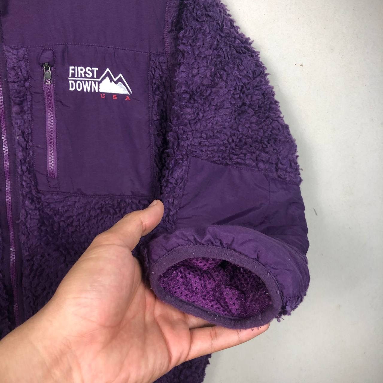 Japanese Brand Crazy Vintage First Down USA Pile Sherpa Boa Jacket Purple Size US M / EU 48-50 / 2 - 5 Thumbnail